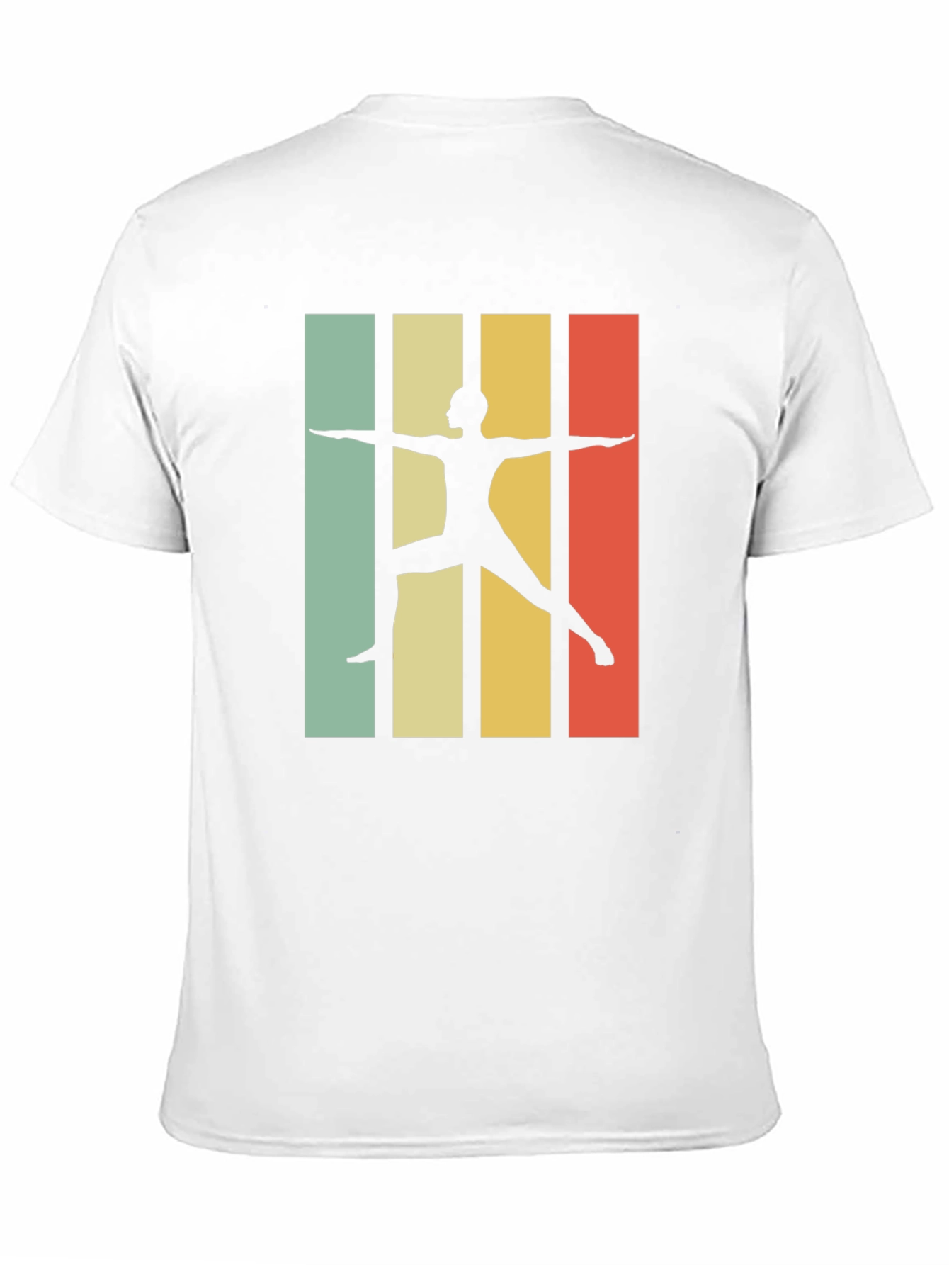 Retro Yoga Pose Graphic T-Shirt - Black