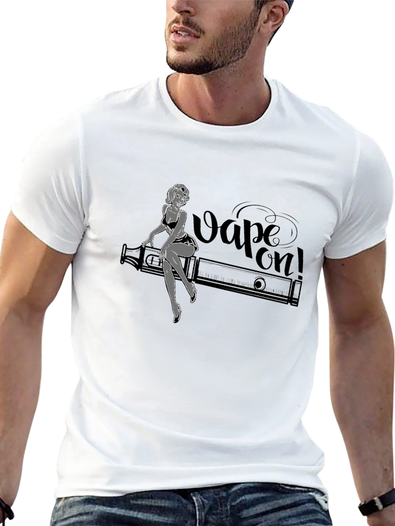 Vape On! Graphic T-Shirt - Black Cotton Tee