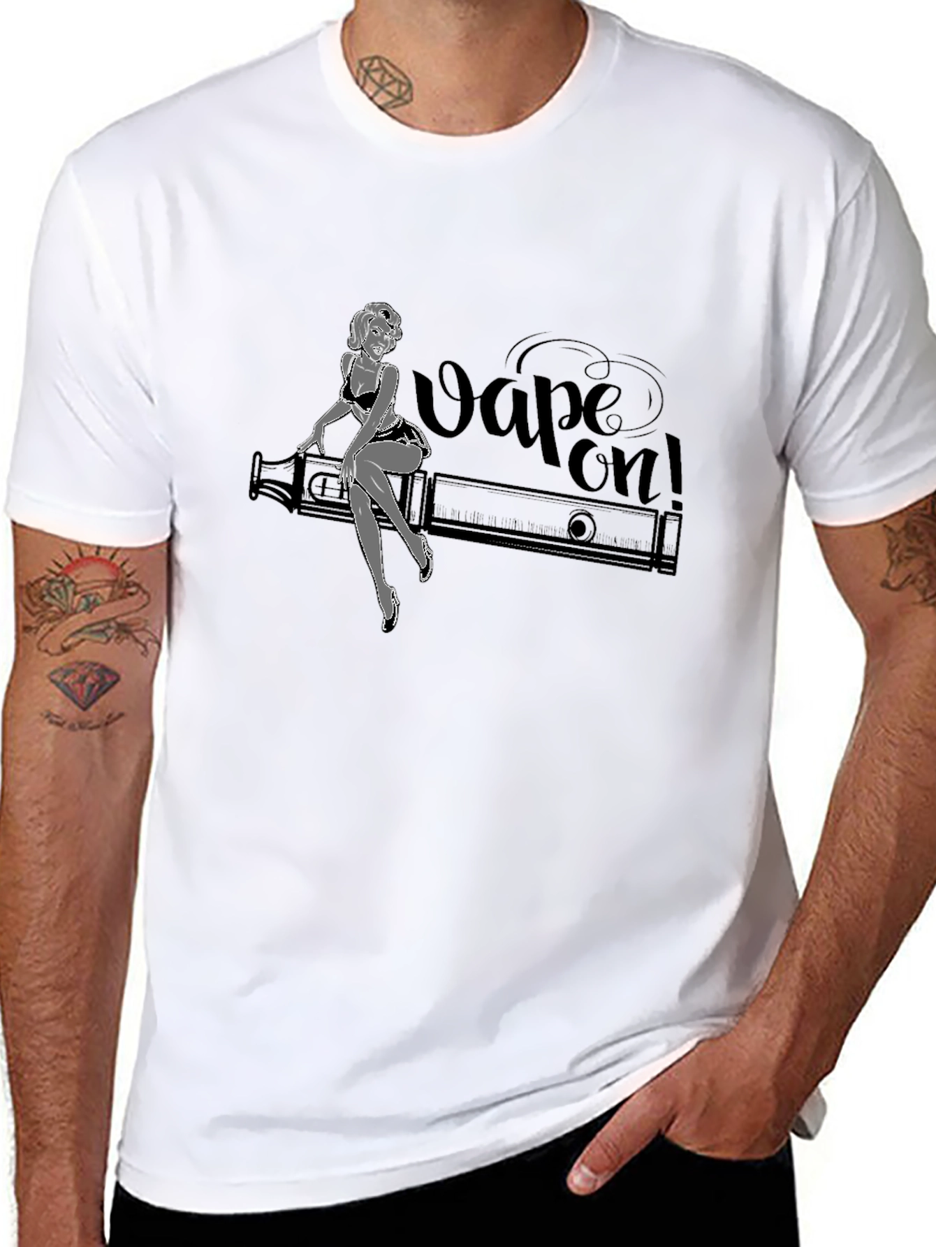 Vape On! Graphic T-Shirt - Black Cotton Tee
