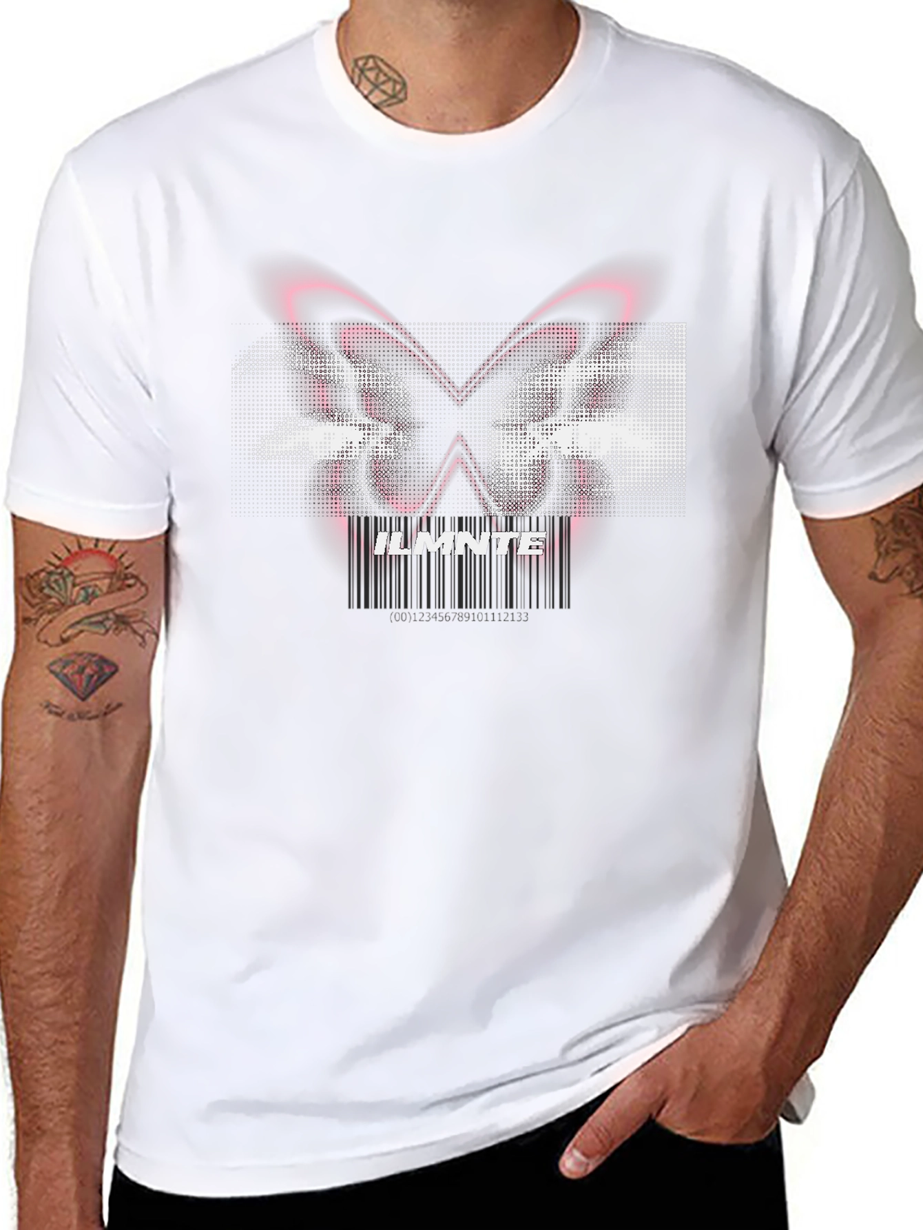ILMNTE Butterfly Graphic Black T-Shirt