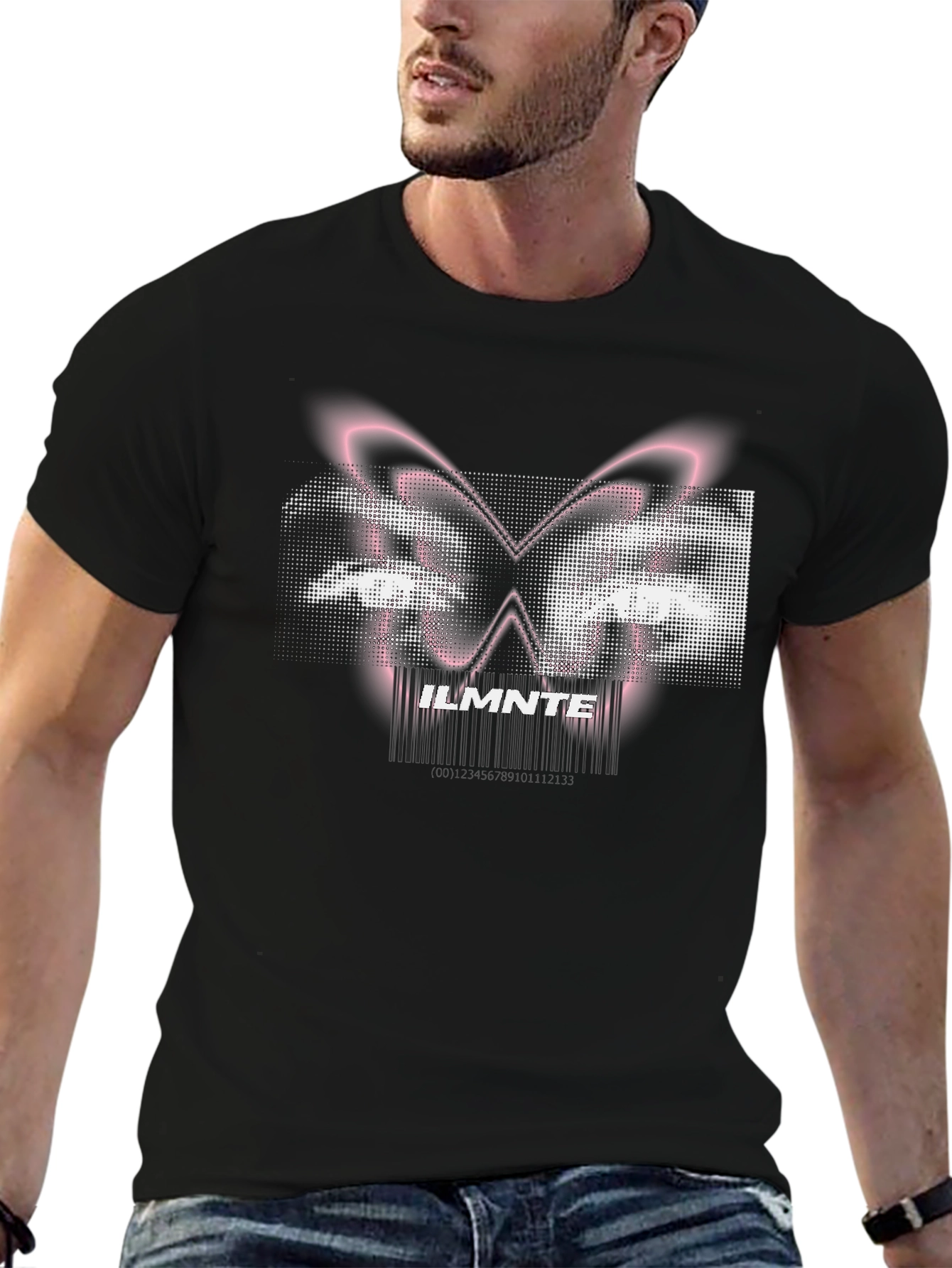 ILMNTE Butterfly Graphic Black T-Shirt