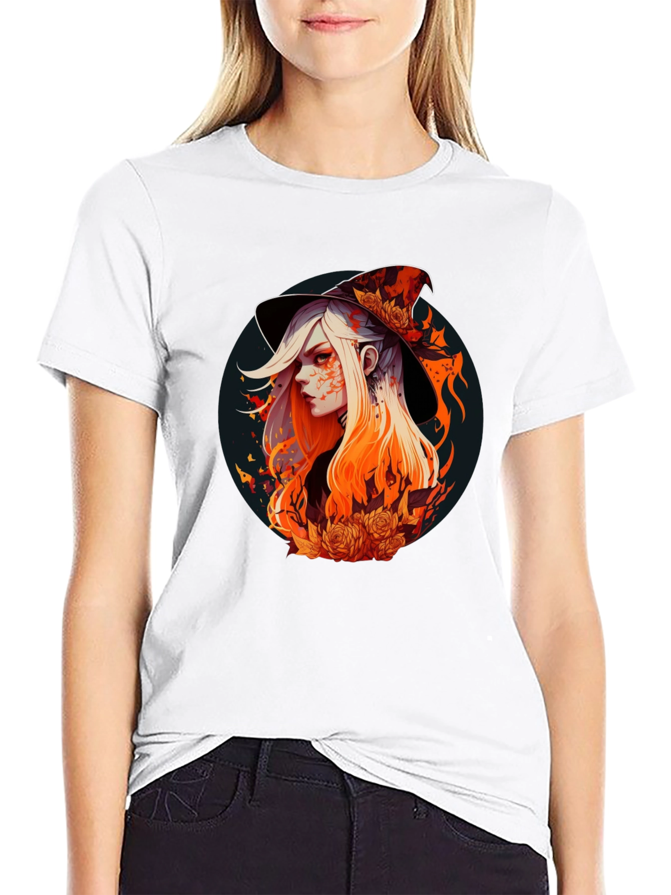 Witch Graphic Tee - Stylish Halloween T-Shirt