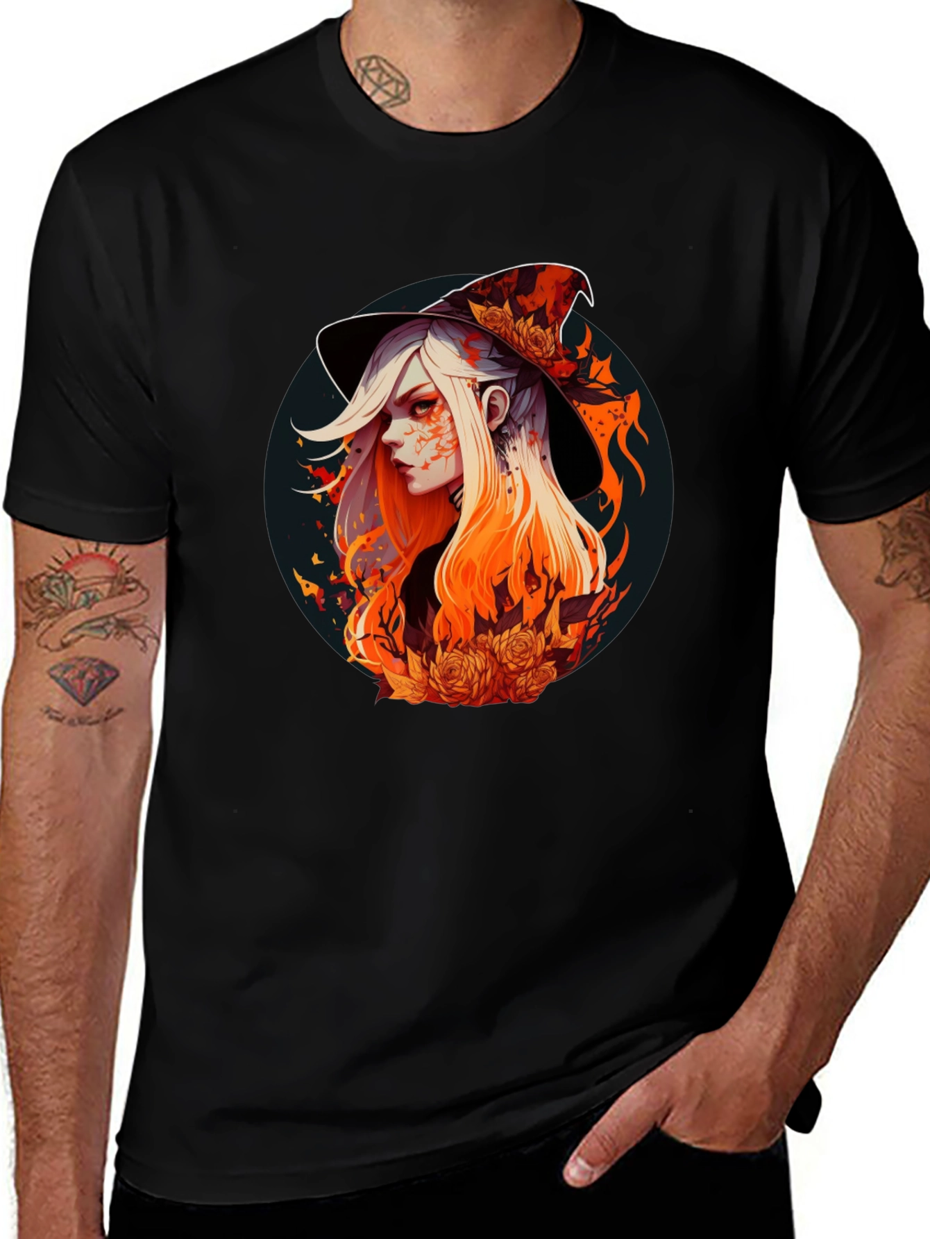 Witch Graphic Tee - Stylish Halloween T-Shirt