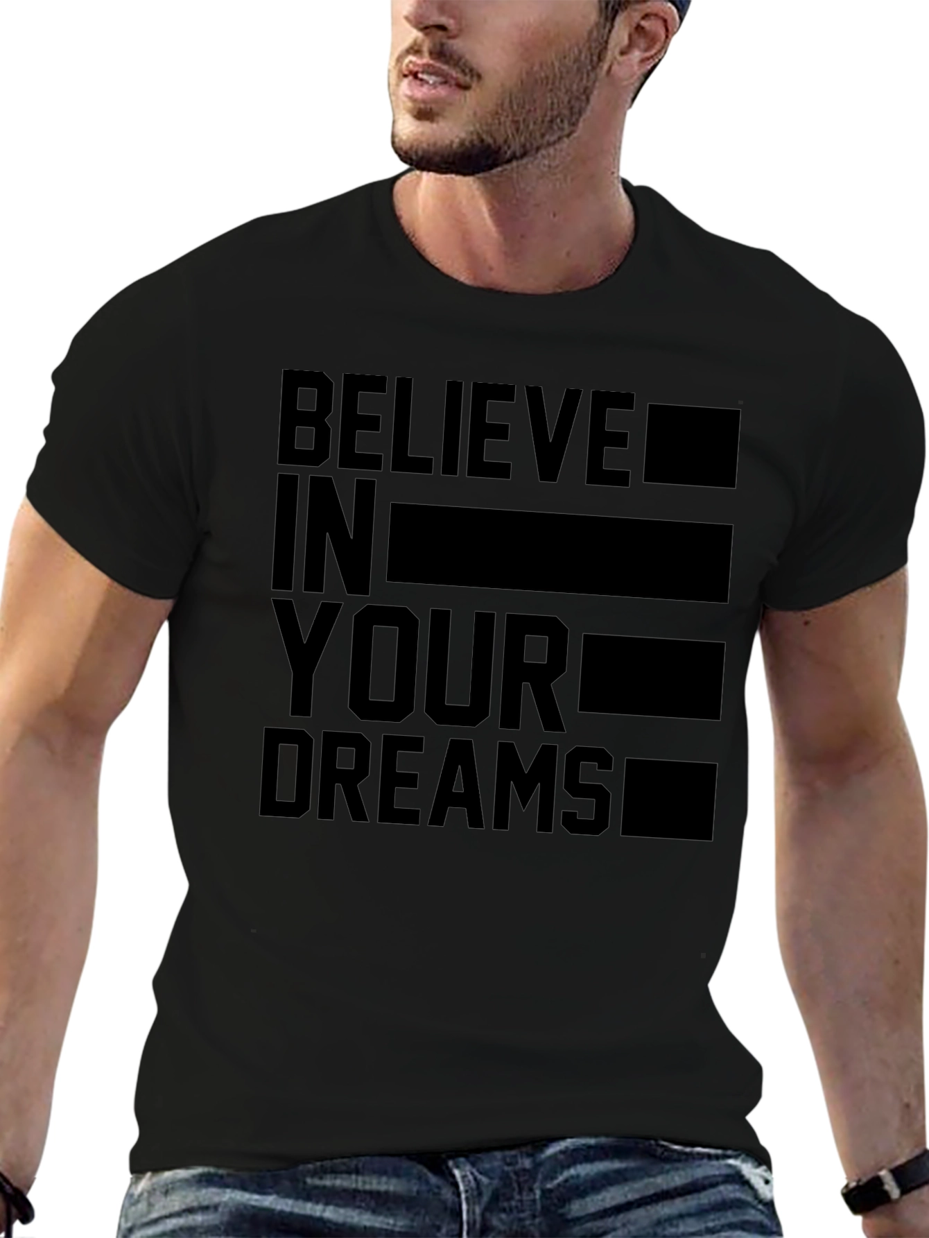 Believe In Your Dreams Graphic Tee - Black