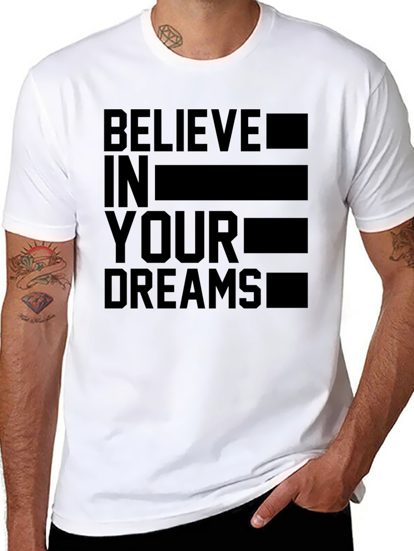 Believe In Your Dreams Graphic Tee - Black