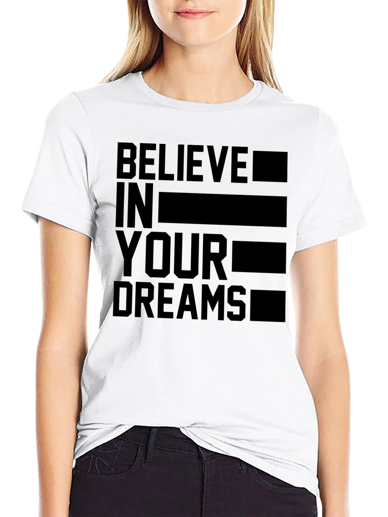 Believe In Your Dreams Graphic Tee - Black