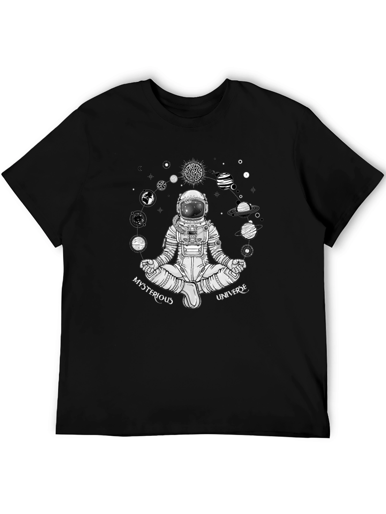 Mysterious Universe Astronaut T-Shirt - Black