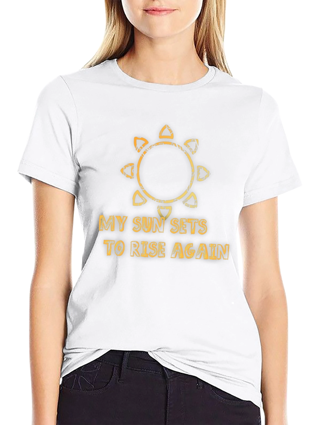 My Sun Sets to Rise Again Black T-Shirt
