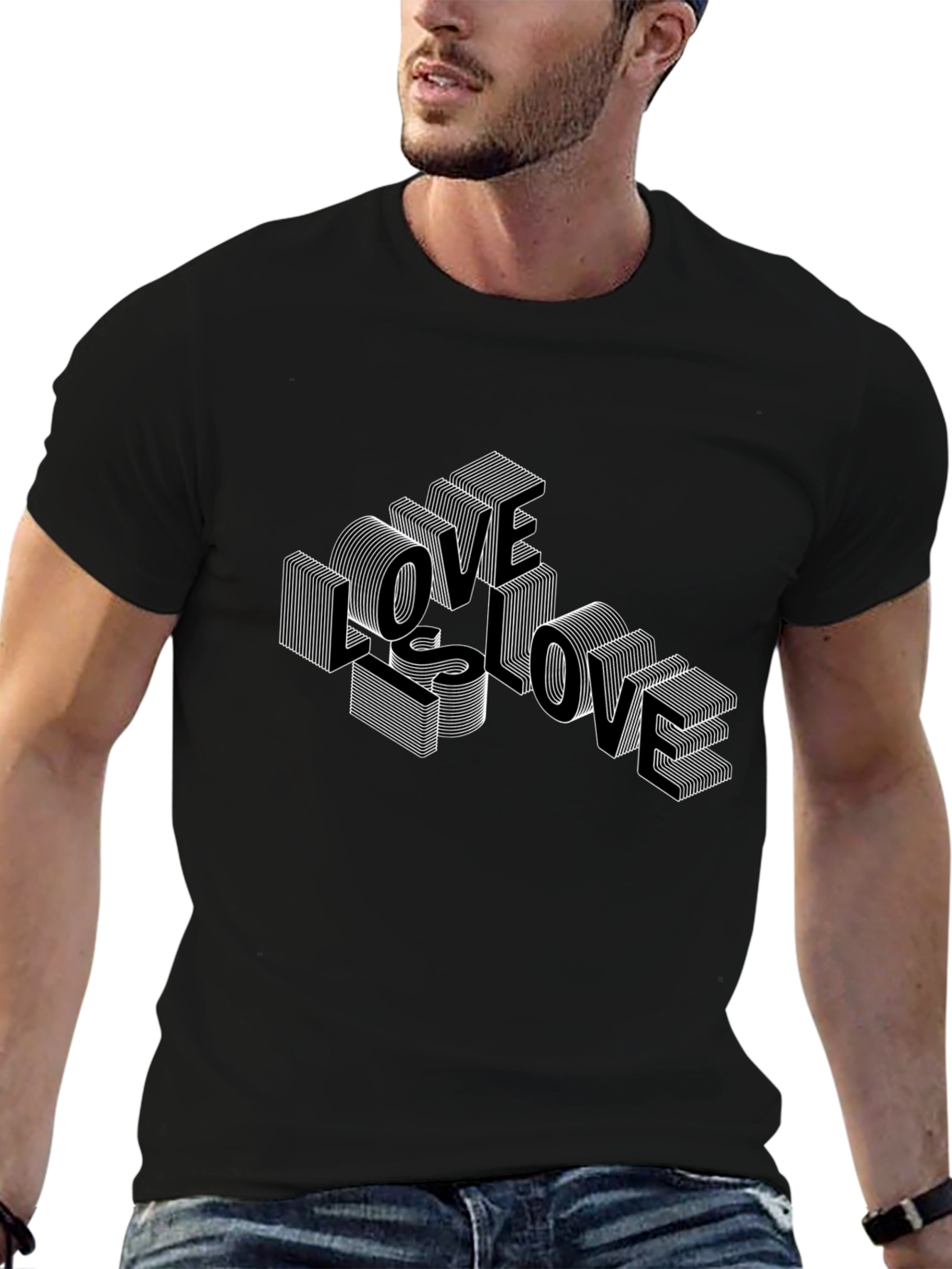 Love is Love Graphic T-Shirt - Black