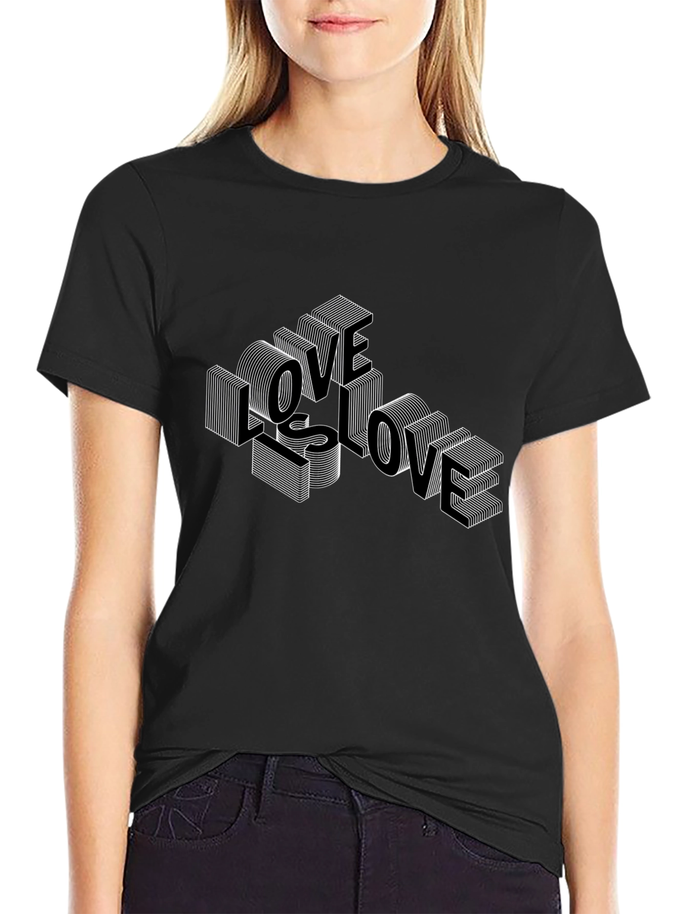 Love is Love Graphic T-Shirt - Black