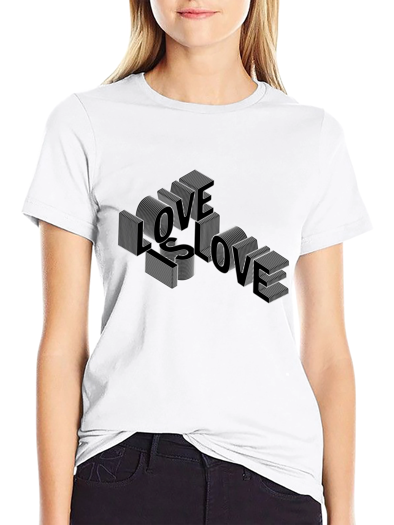 Love is Love Graphic T-Shirt - Black