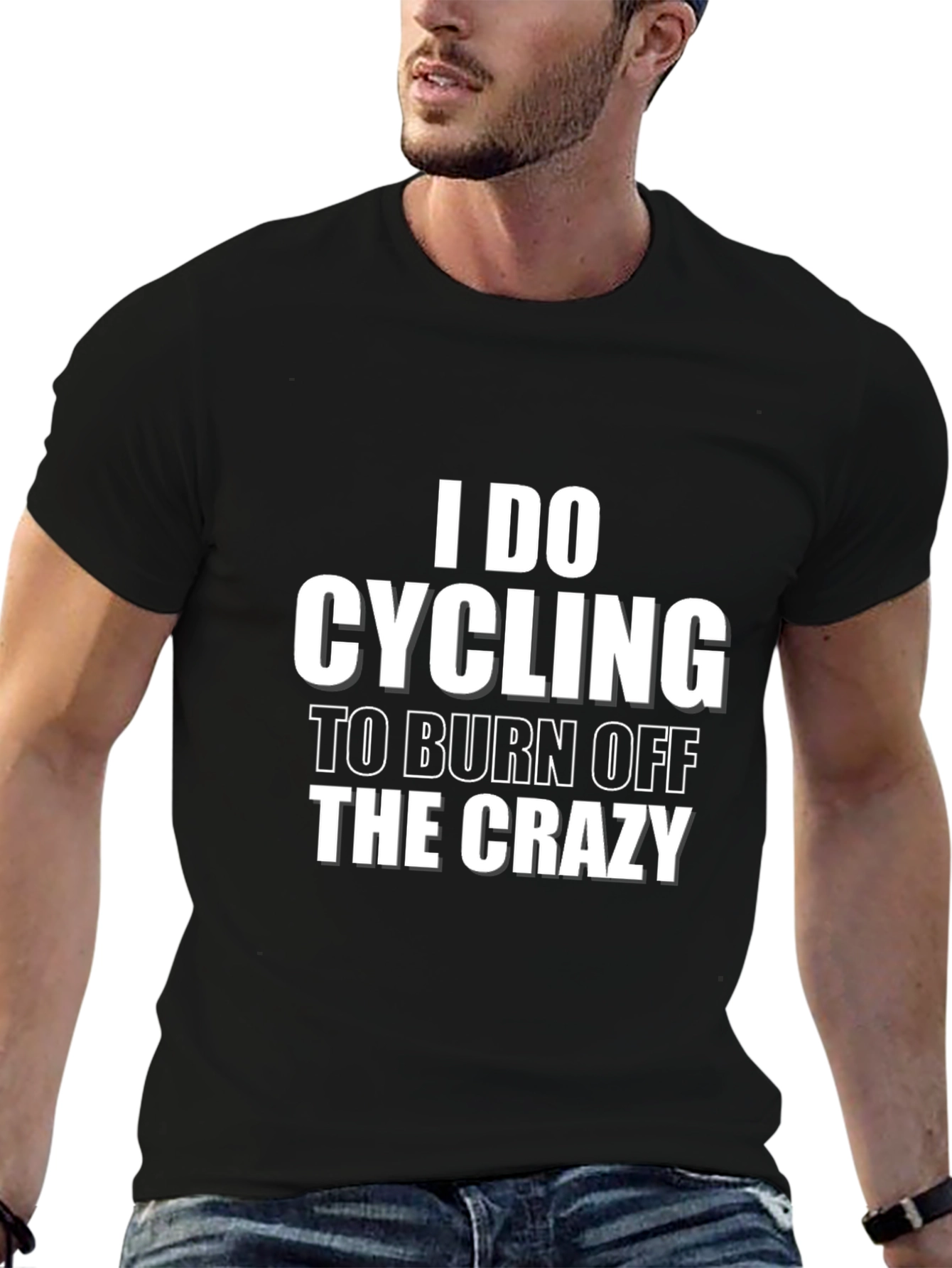 Cycling Burn Off Crazy T-Shirt - Black