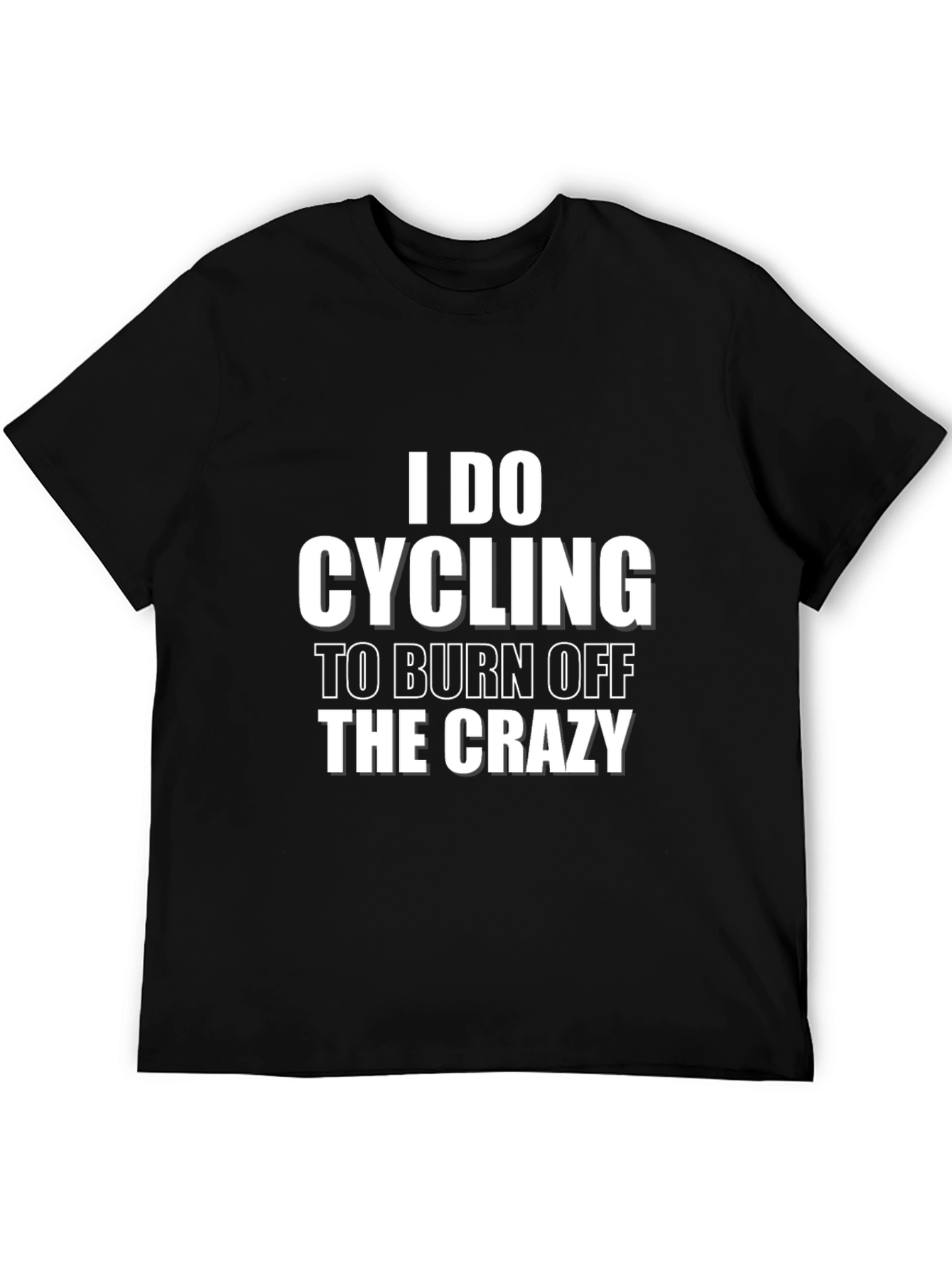 Cycling Burn Off Crazy T-Shirt - Black
