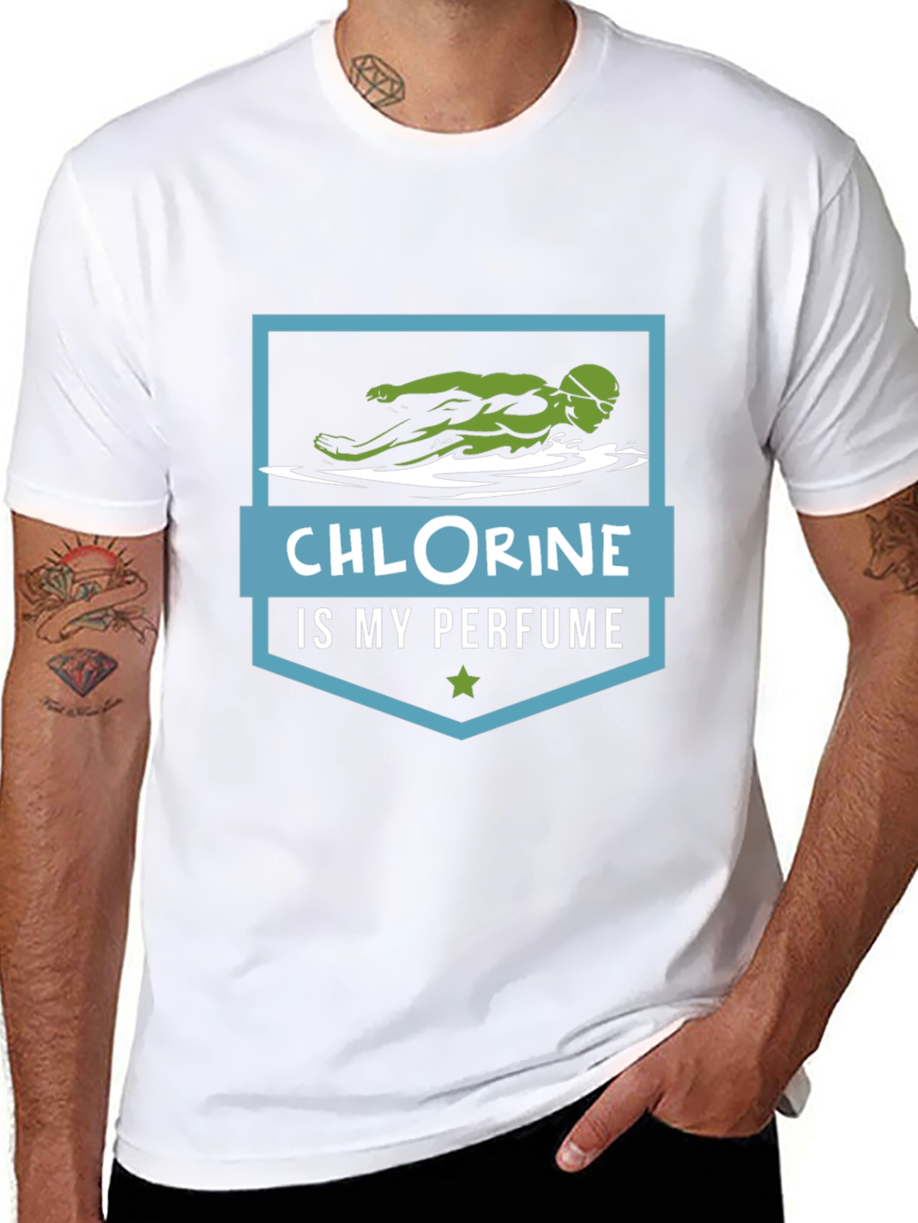 Chlorine Is My Perfume Swimmer Graphic T-Shirt