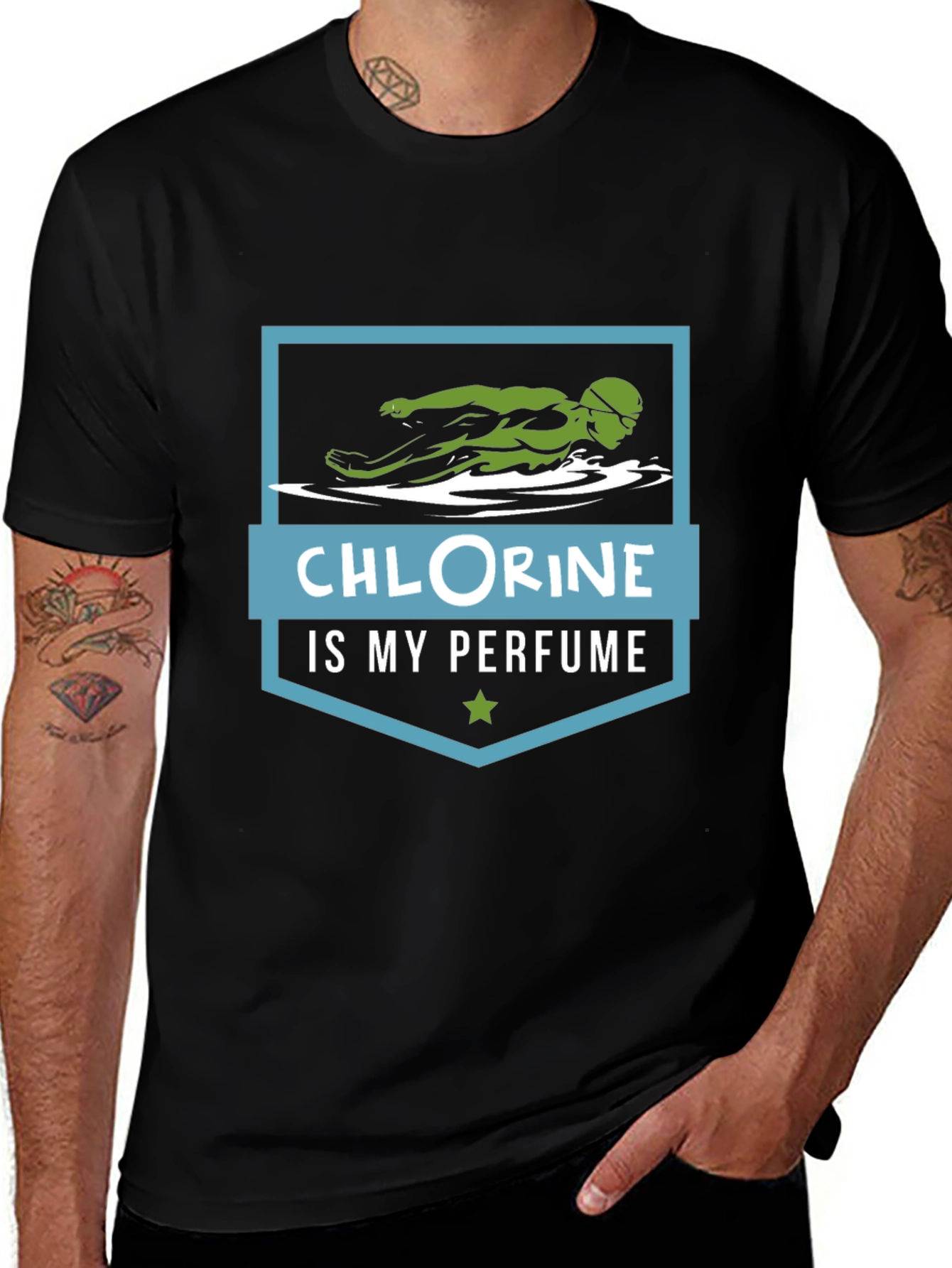 Chlorine Is My Perfume Swimmer Graphic T-Shirt