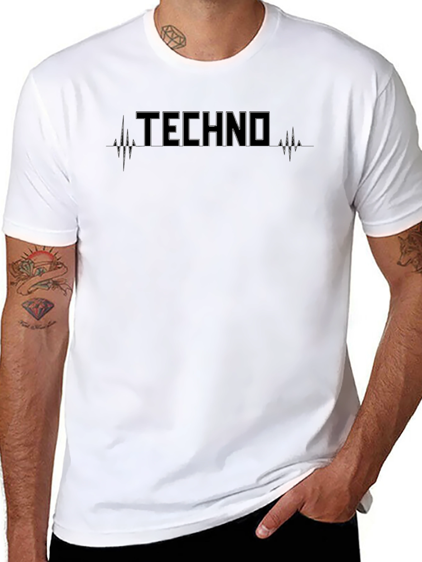 Techno Heartbeat T-Shirt - Music Lover Tee