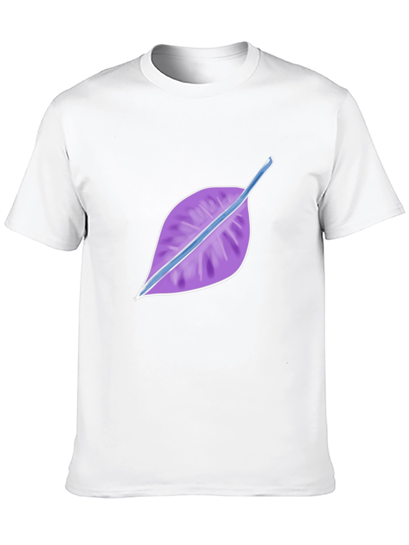 Leaf Design Black T-Shirt