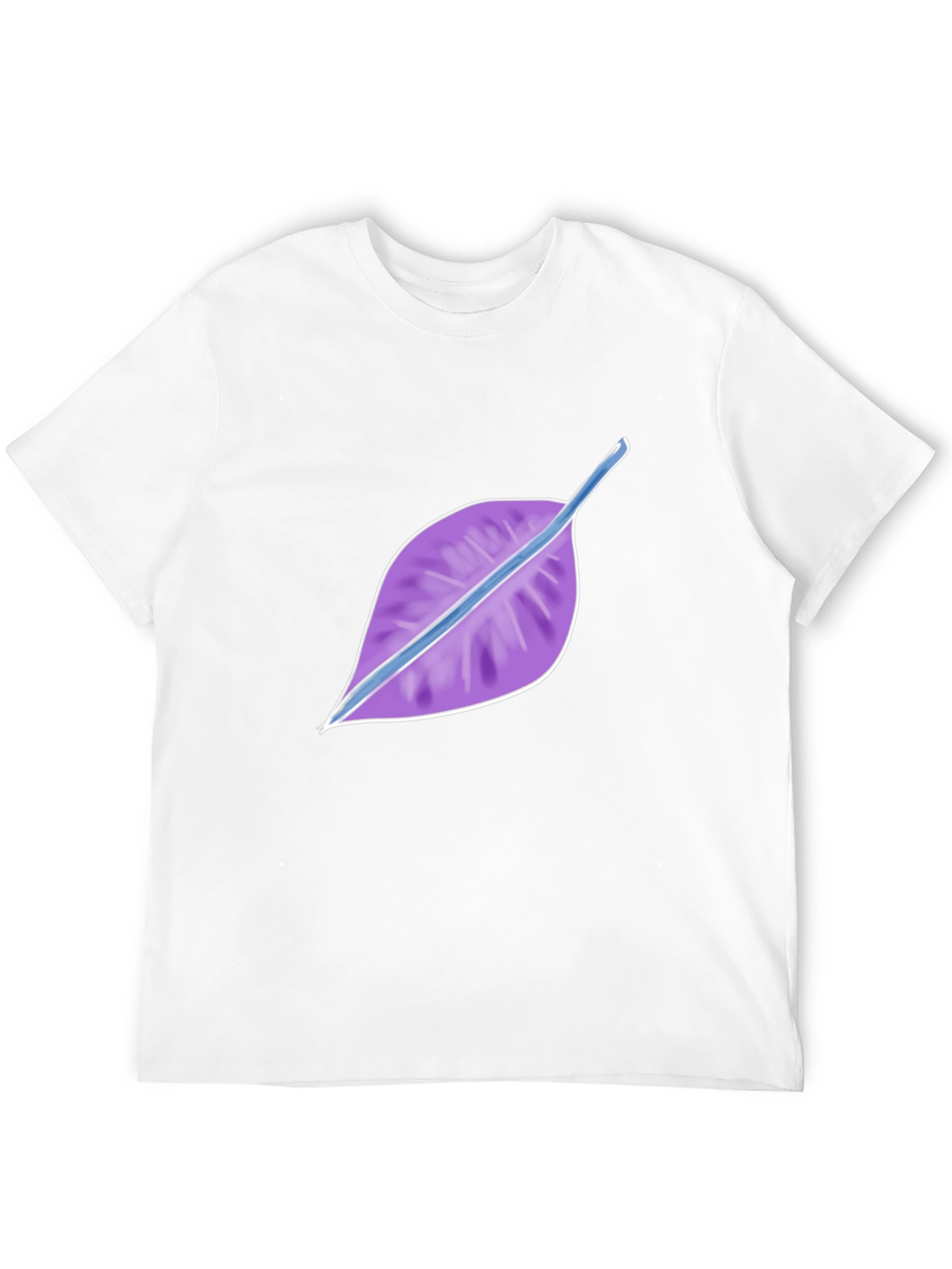 Leaf Design Black T-Shirt