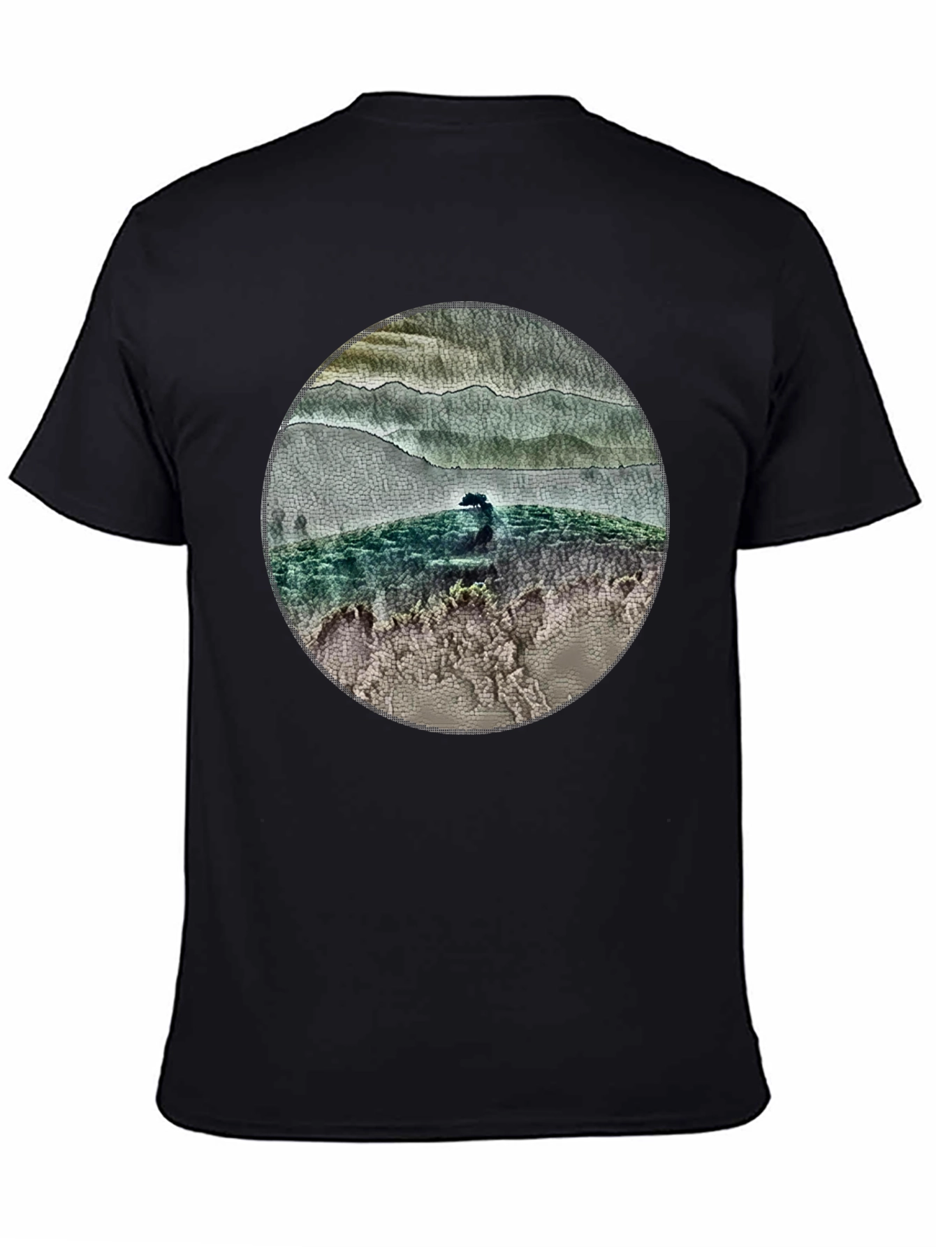 Nature Scene Circle Graphic T-Shirt