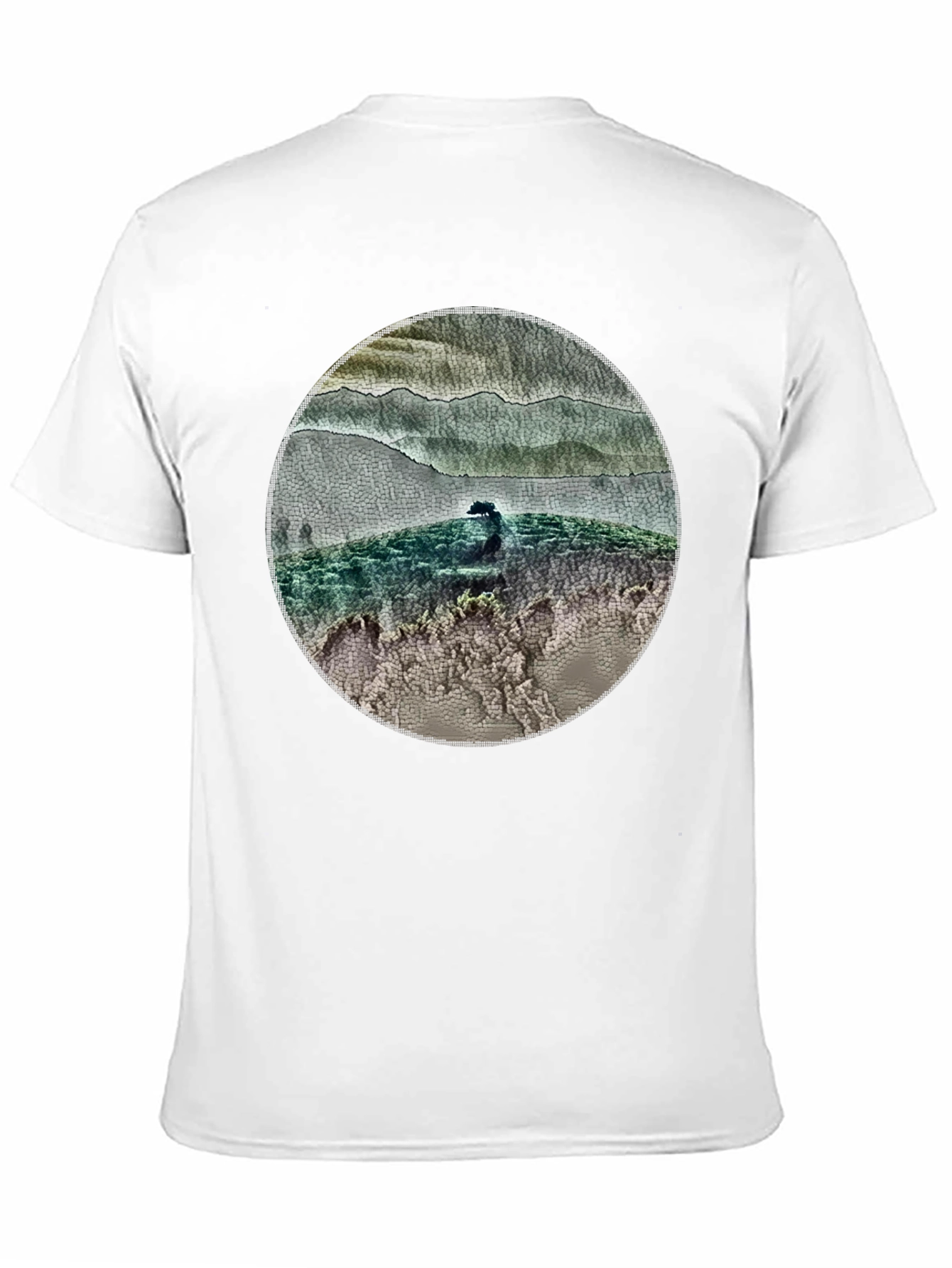 Nature Scene Circle Graphic T-Shirt
