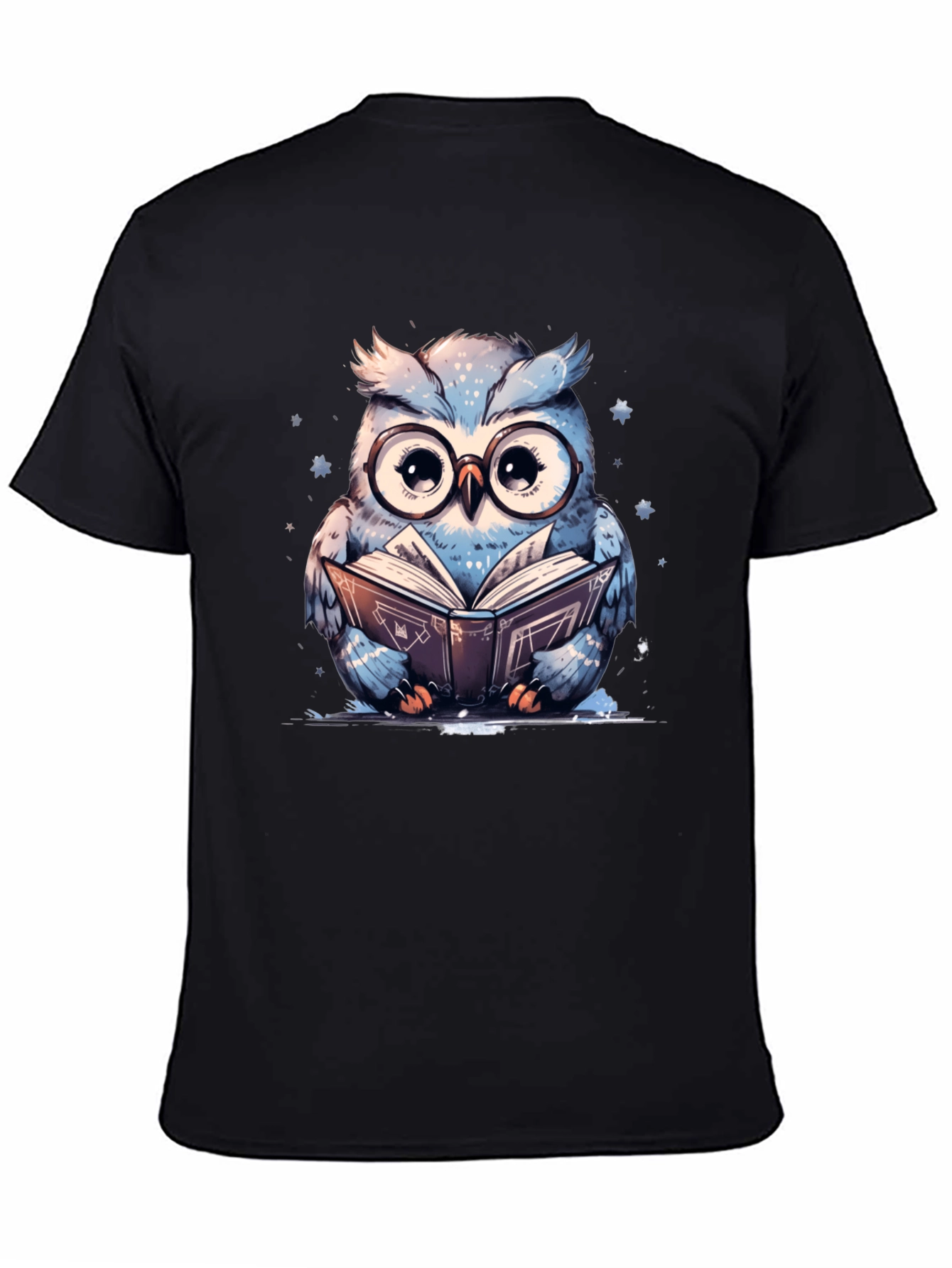 Owl Reading Book T-Shirt - Cute Animal Graphic Tee