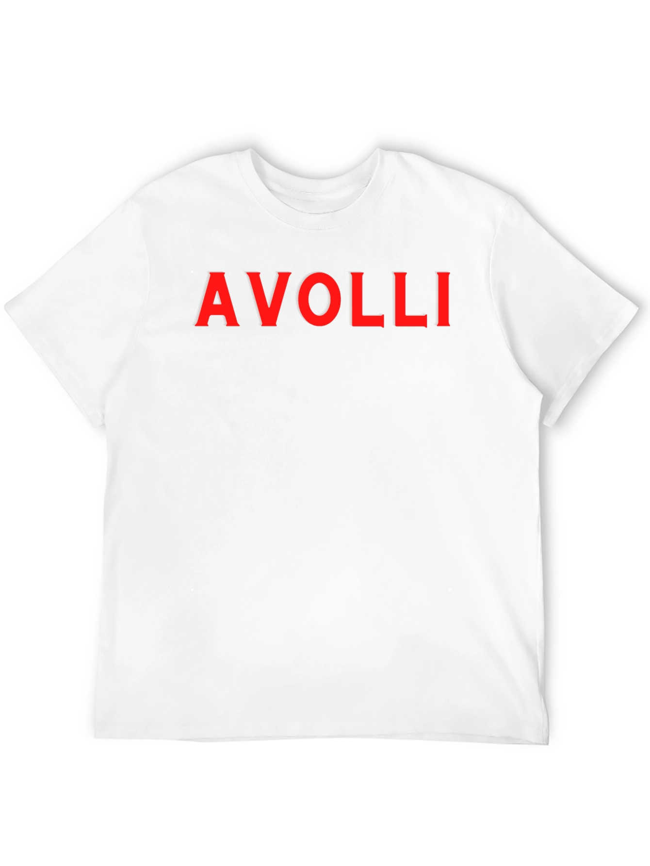 AVOLLI Red Logo Black Short Sleeve Tee