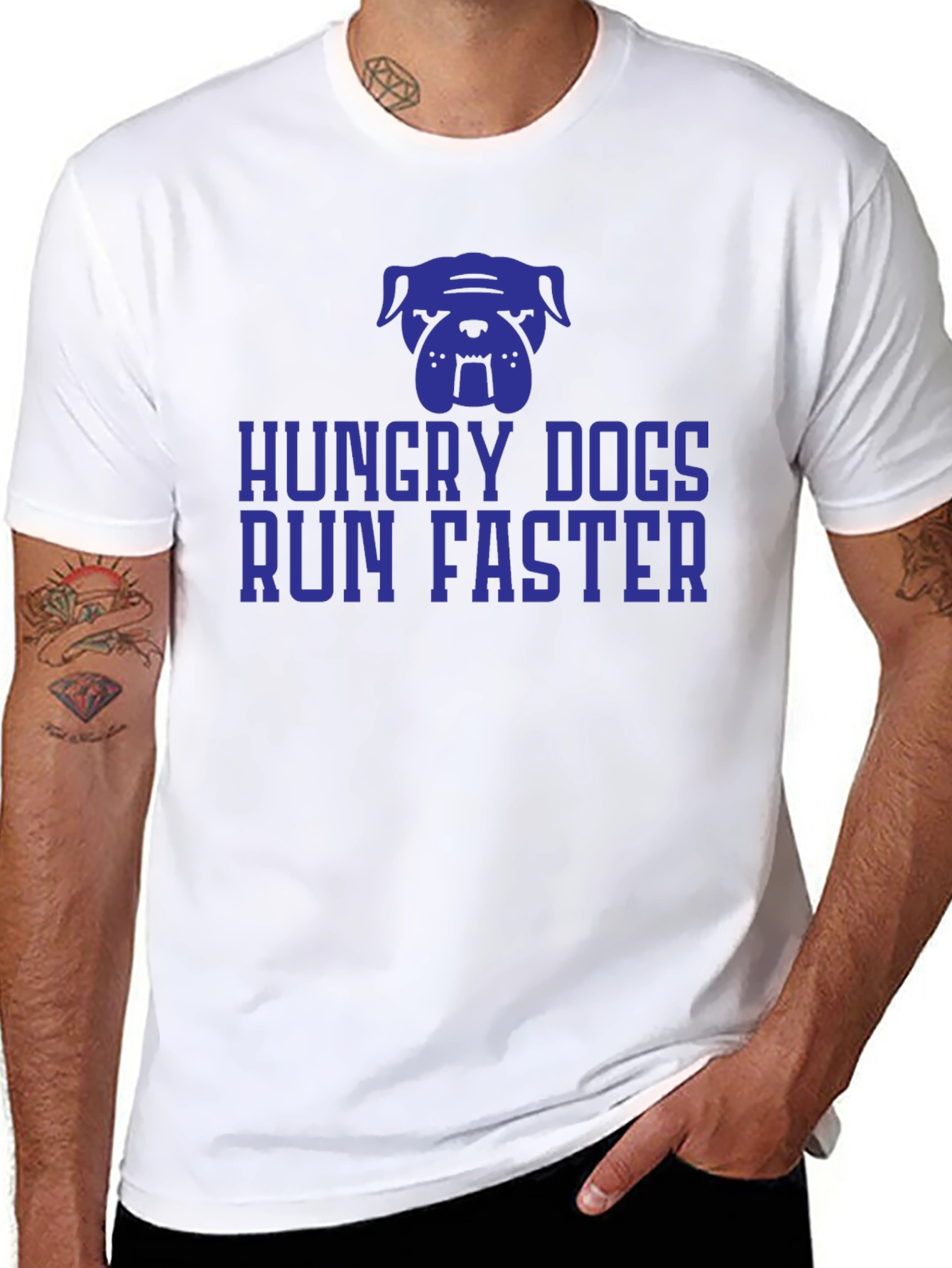 Hungry Dogs Run Faster Graphic Tee