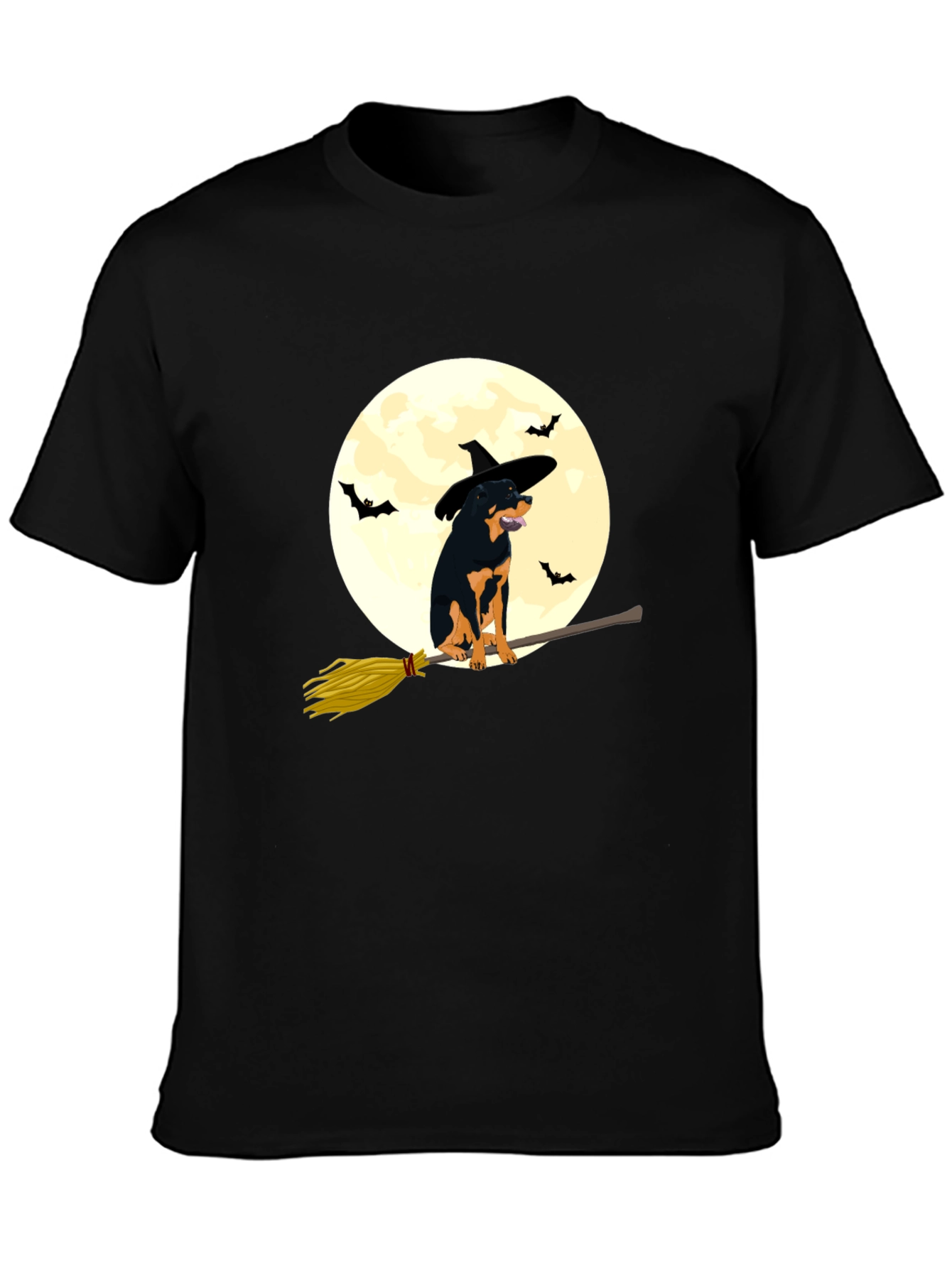 Halloween Rottweiler Witch T-Shirt
