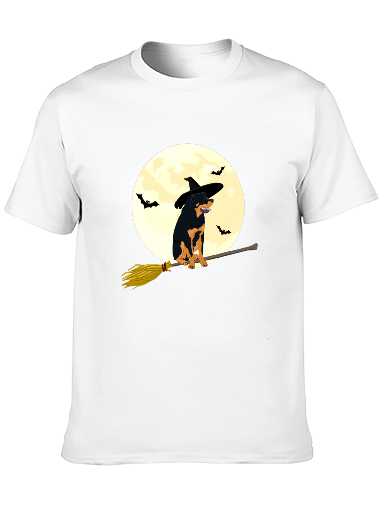 Halloween Rottweiler Witch T-Shirt