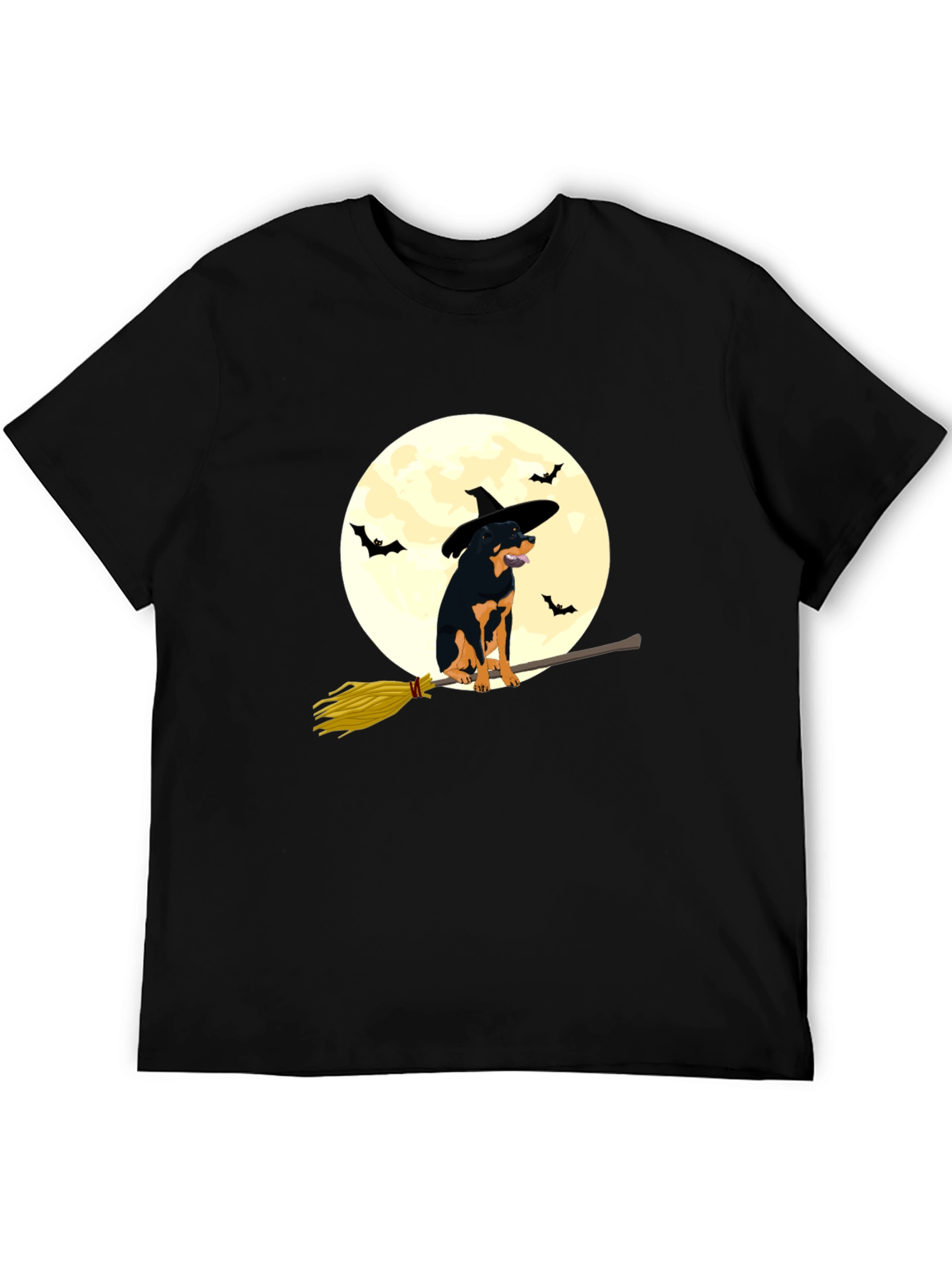 Halloween Rottweiler Witch T-Shirt