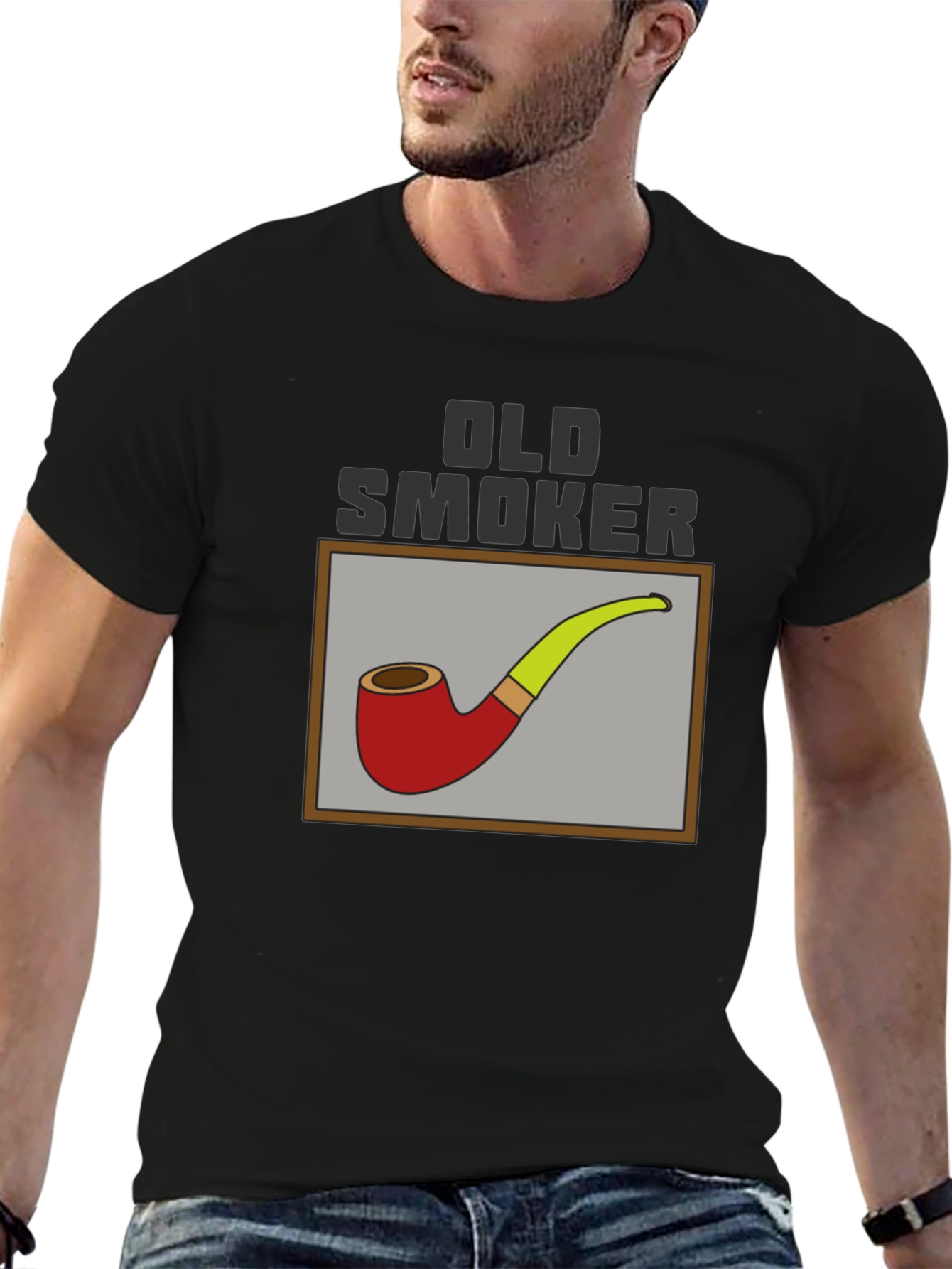 Old Smoker Pipe T-Shirt - Classic Design