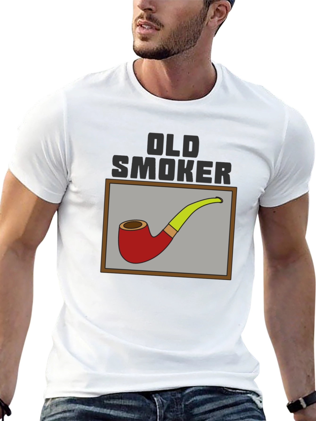 Old Smoker Pipe T-Shirt - Classic Design