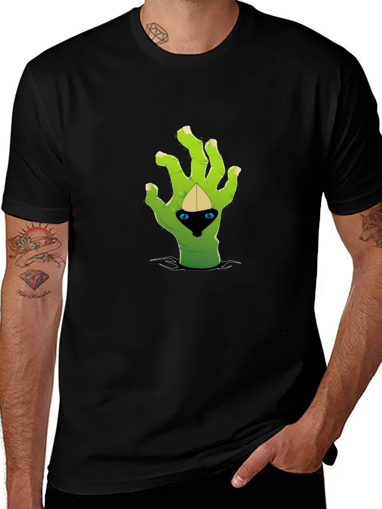 Zombie Hand T-Shirt - Black Graphic Tee