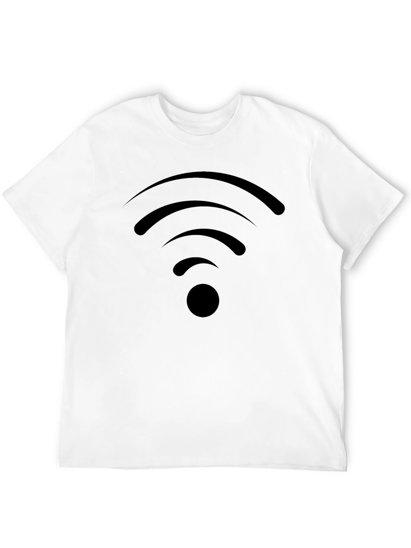 Wireless Icon Black T-Shirt - Stay Connected in Style