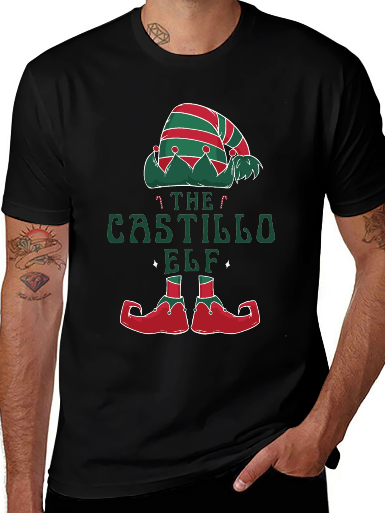 Castillo Elf Christmas T-Shirt - Holiday Apparel