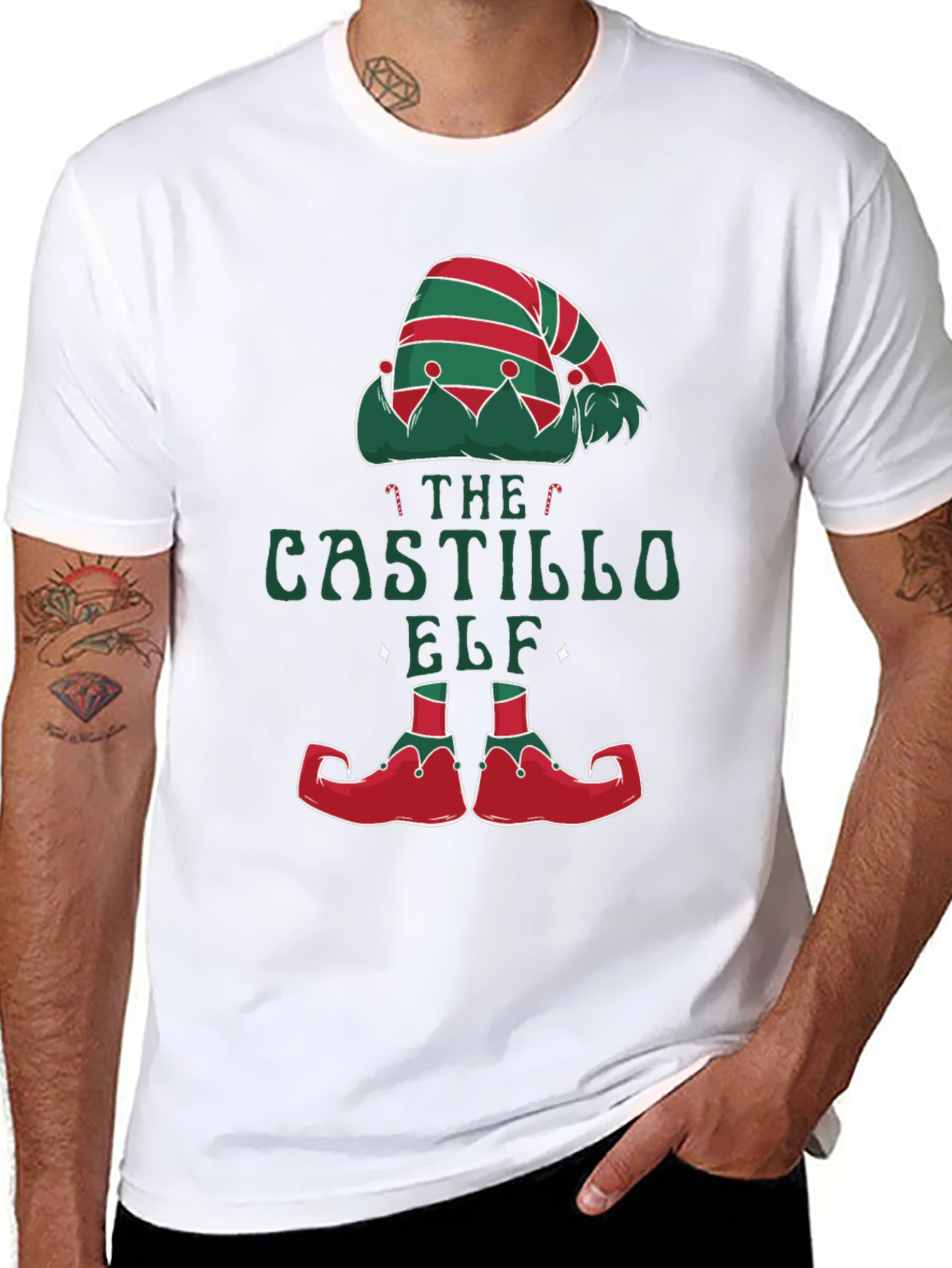 Castillo Elf Christmas T-Shirt - Holiday Apparel