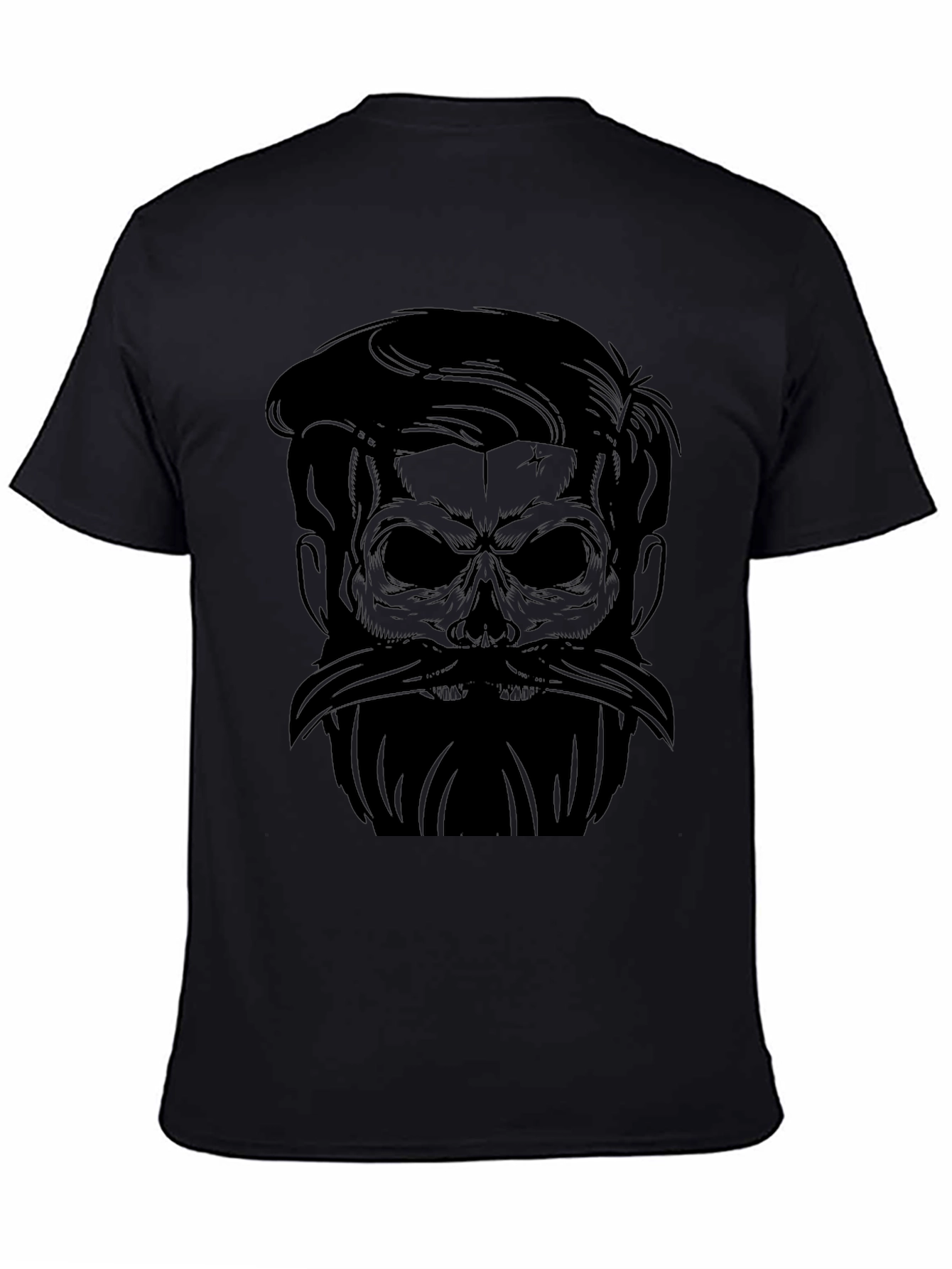 Skull Beard Graphic Tee - Mens Black T-Shirt