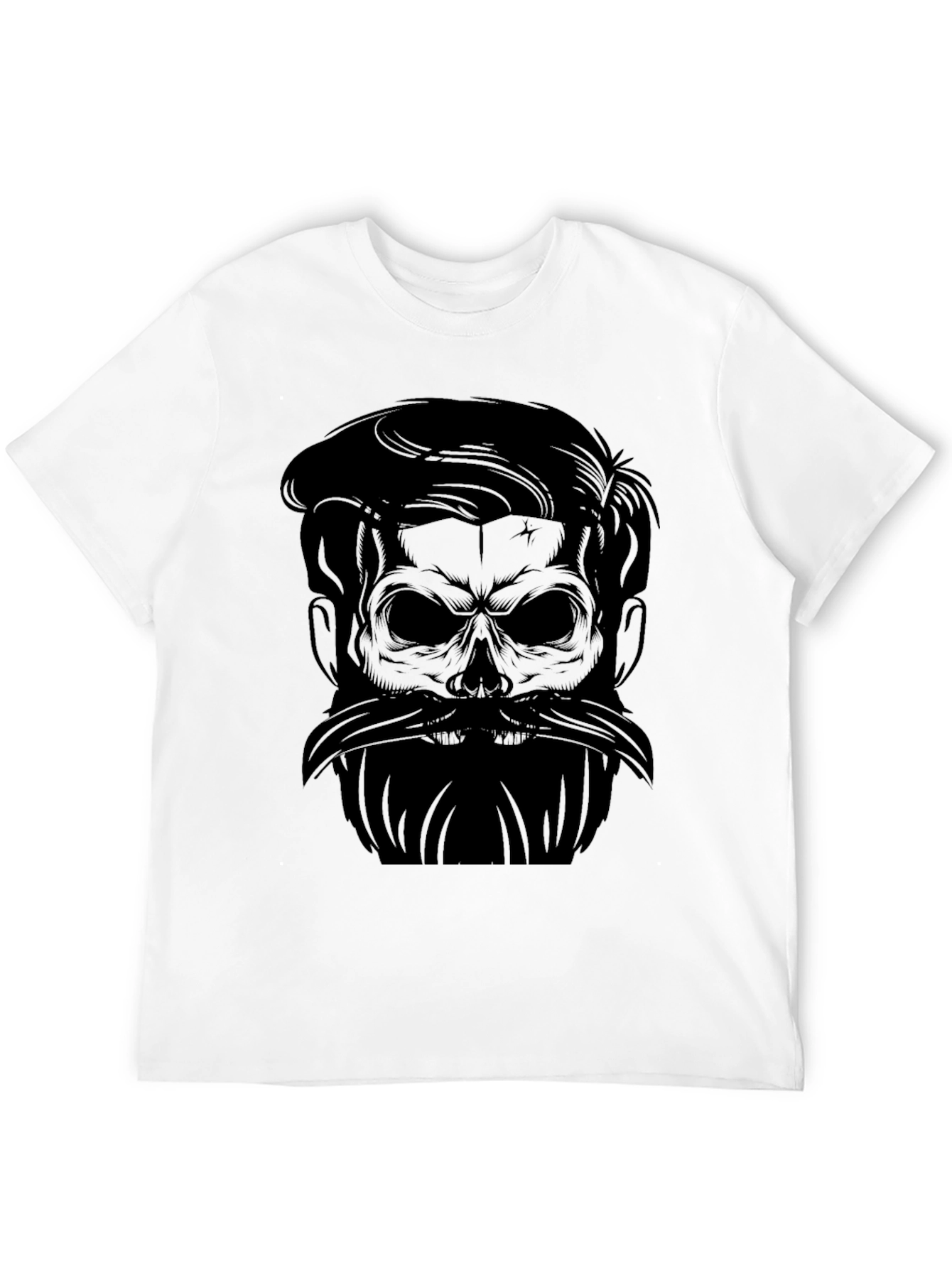 Skull Beard Graphic Tee - Mens Black T-Shirt