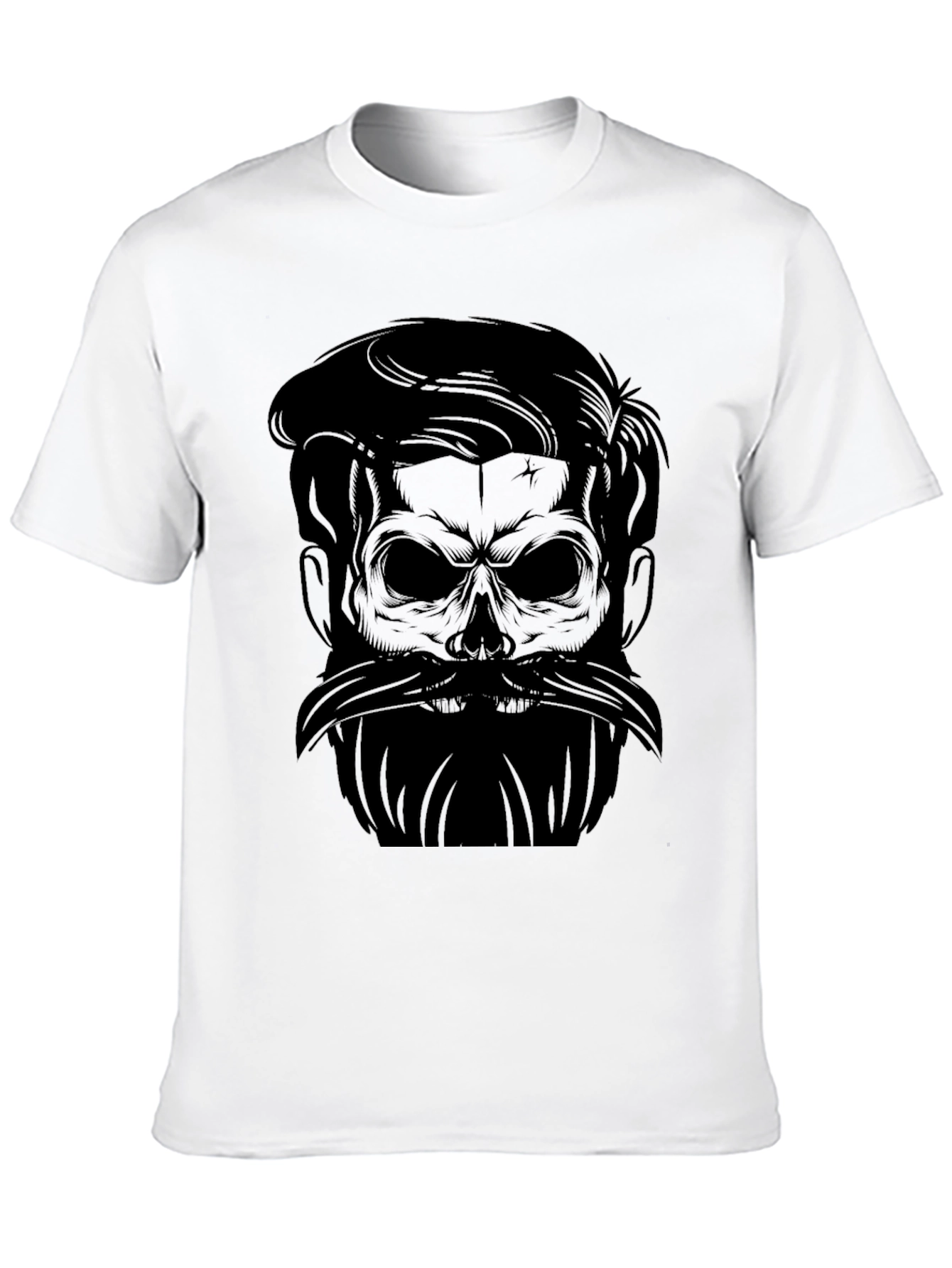 Skull Beard Graphic Tee - Mens Black T-Shirt