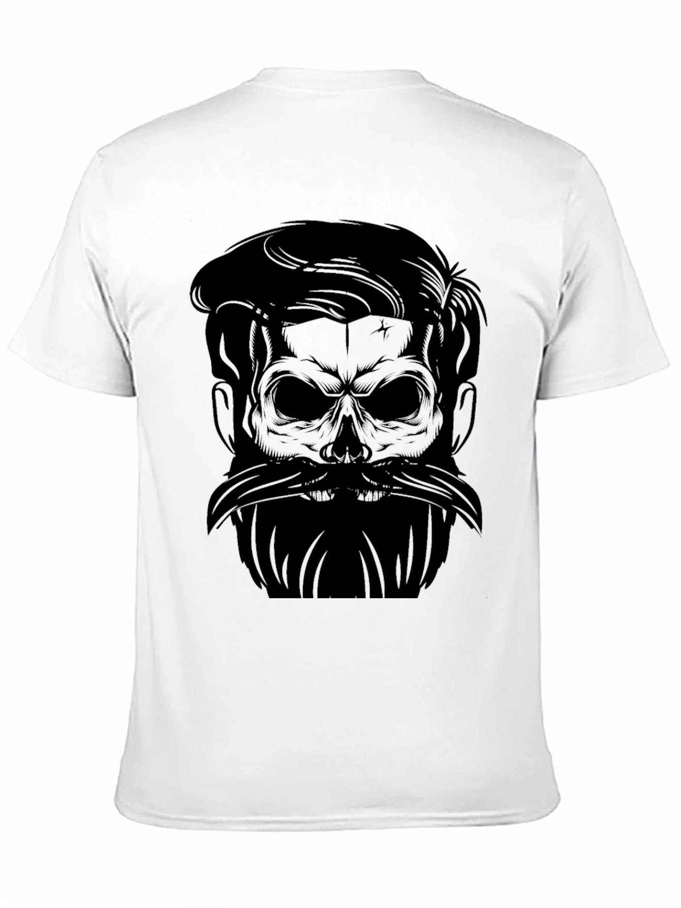 Skull Beard Graphic Tee - Mens Black T-Shirt
