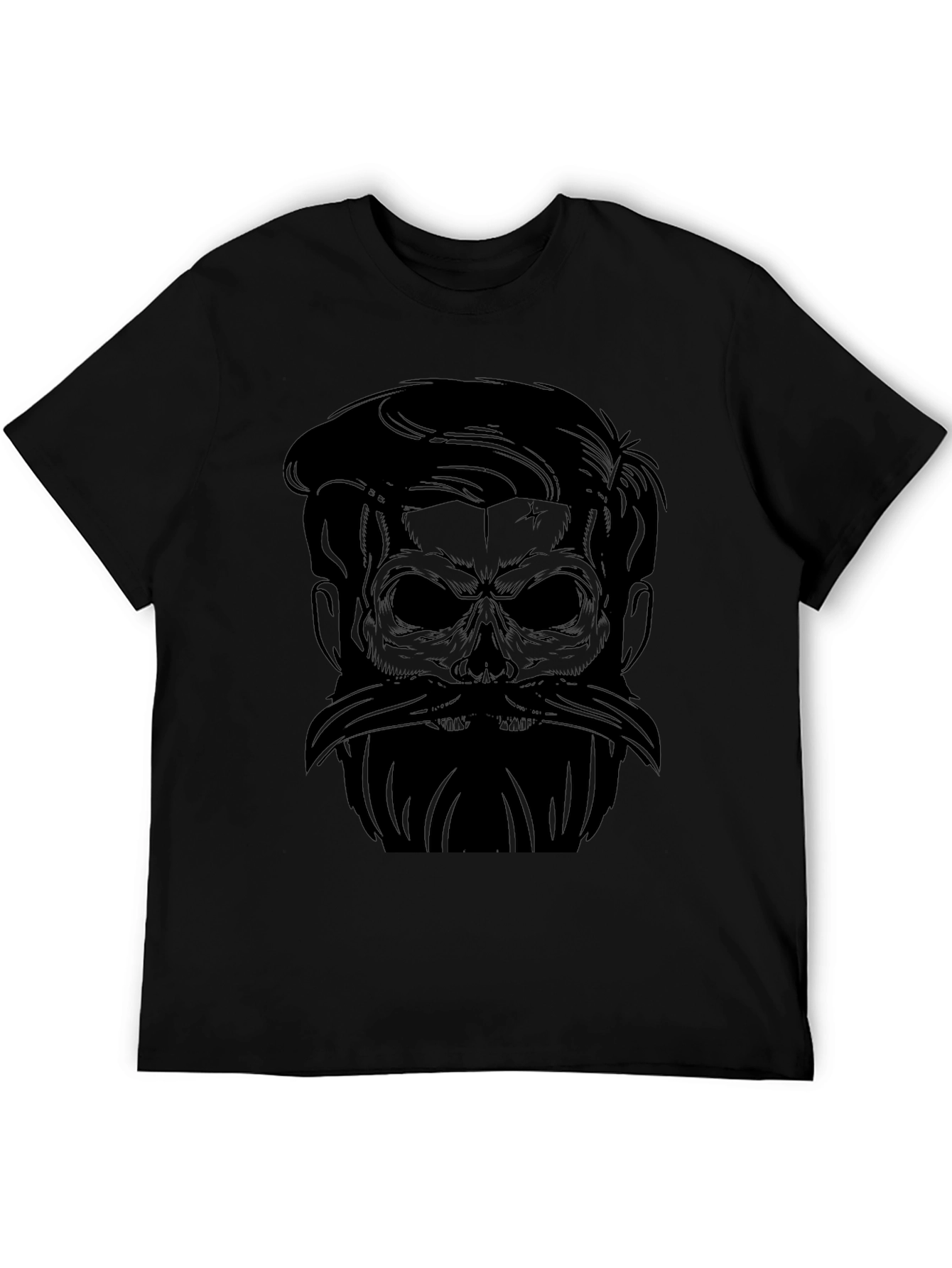 Skull Beard Graphic Tee - Mens Black T-Shirt