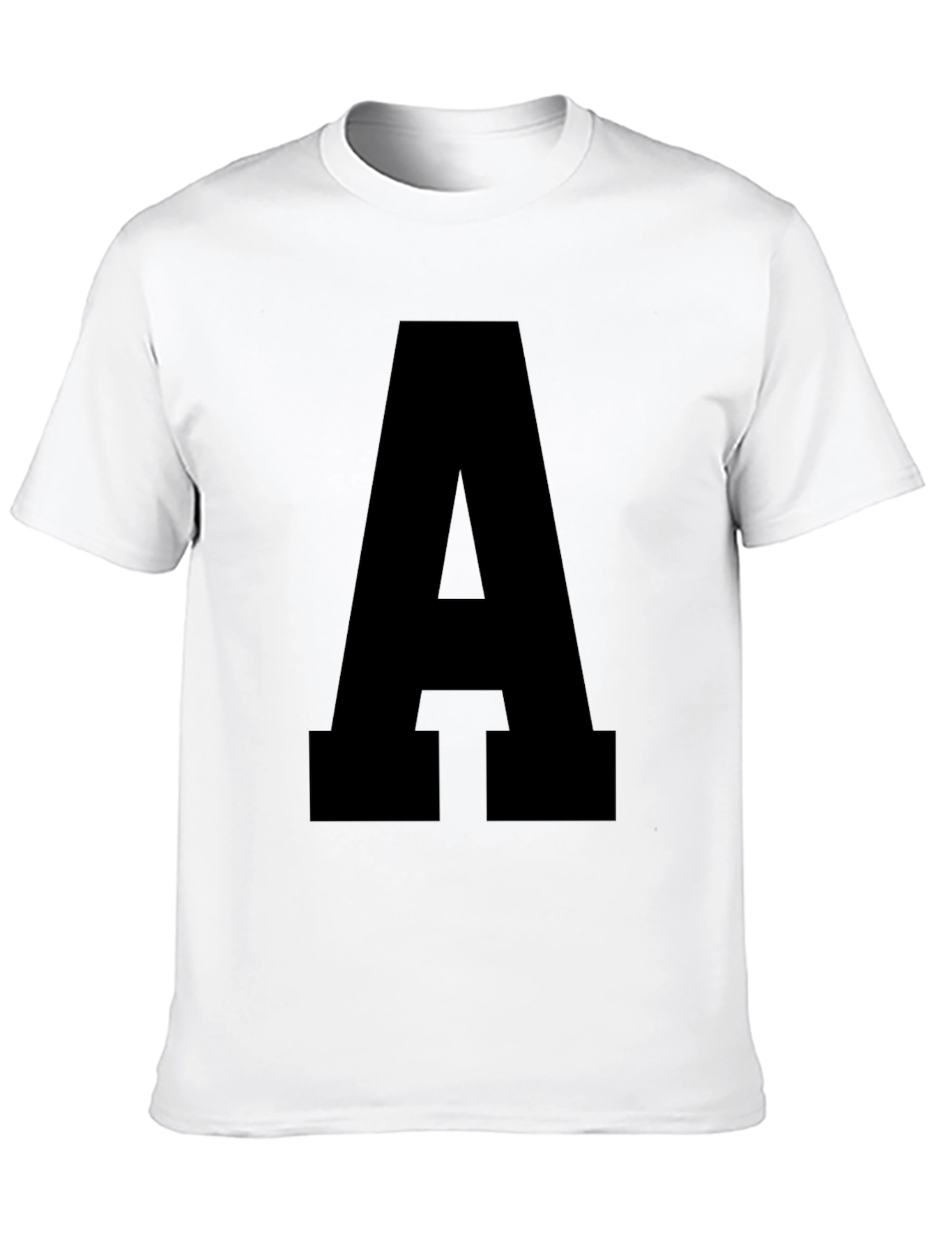 Bold Letter A Black T-Shirt - Statement Tee