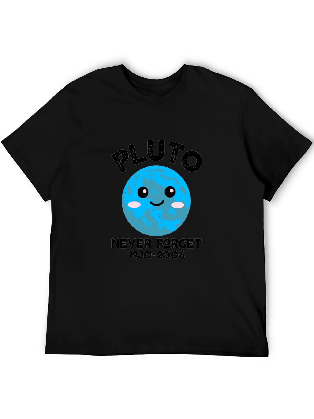 Pluto Never Forget Graphic T-Shirt - Black
