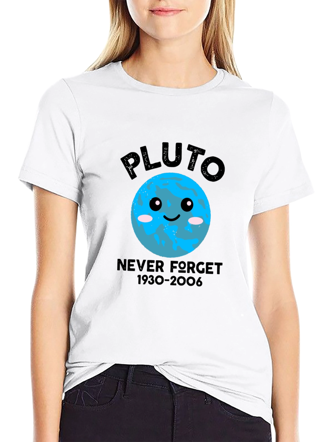 Pluto Never Forget Graphic T-Shirt - Black