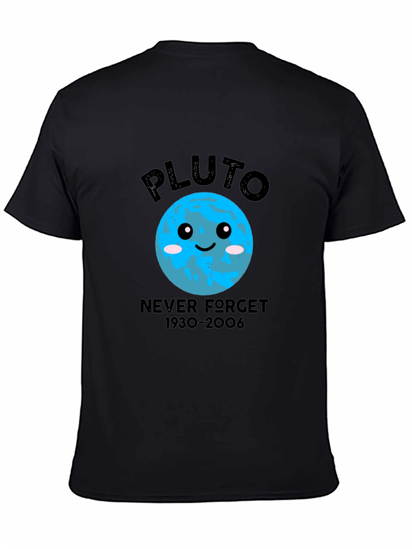 Pluto Never Forget Graphic T-Shirt - Black