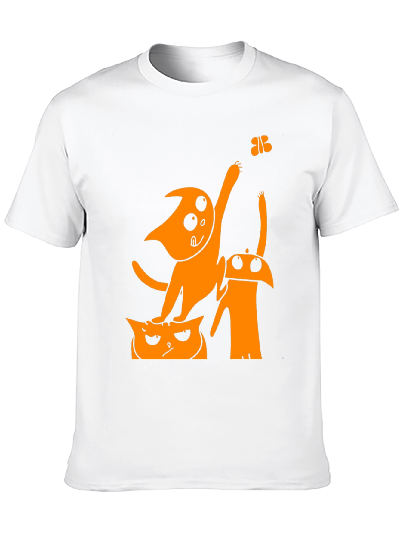 Funny Cartoon Cat Graphic T-Shirt