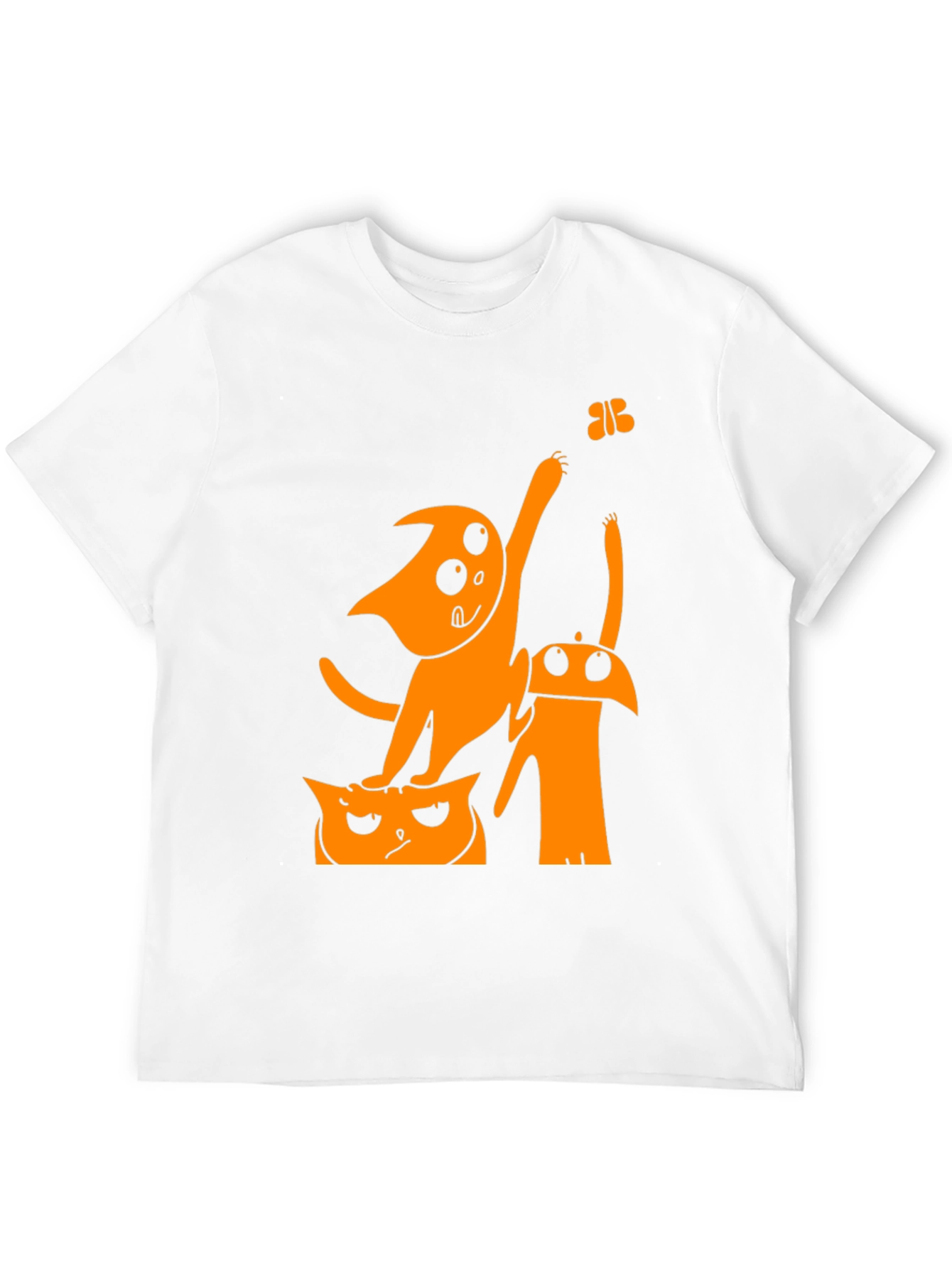 Funny Cartoon Cat Graphic T-Shirt