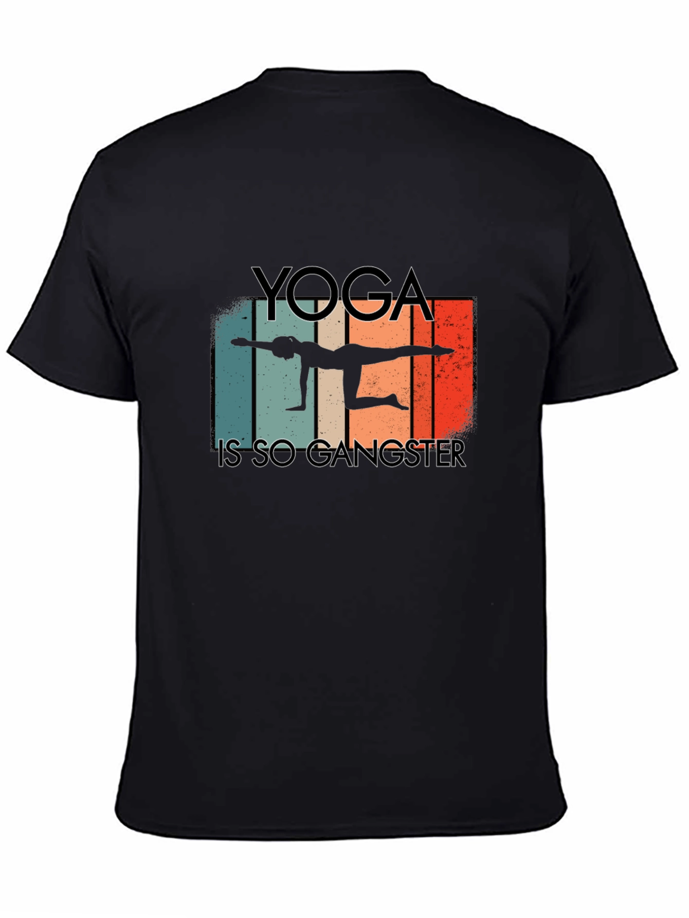 Yoga is so Gangster Black T-Shirt