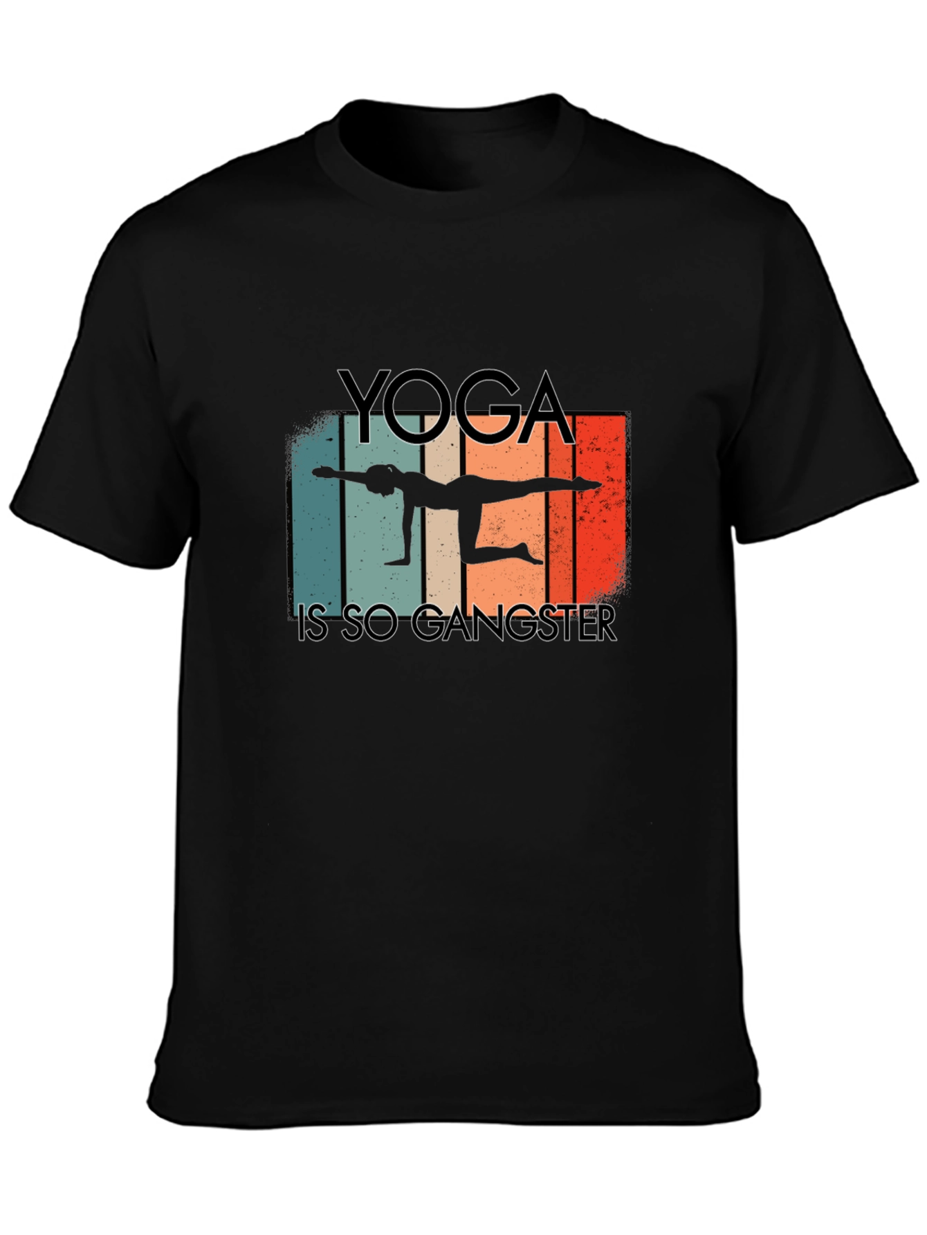 Yoga is so Gangster Black T-Shirt