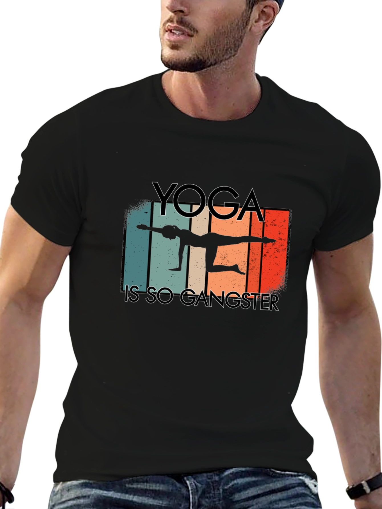 Yoga is so Gangster Black T-Shirt
